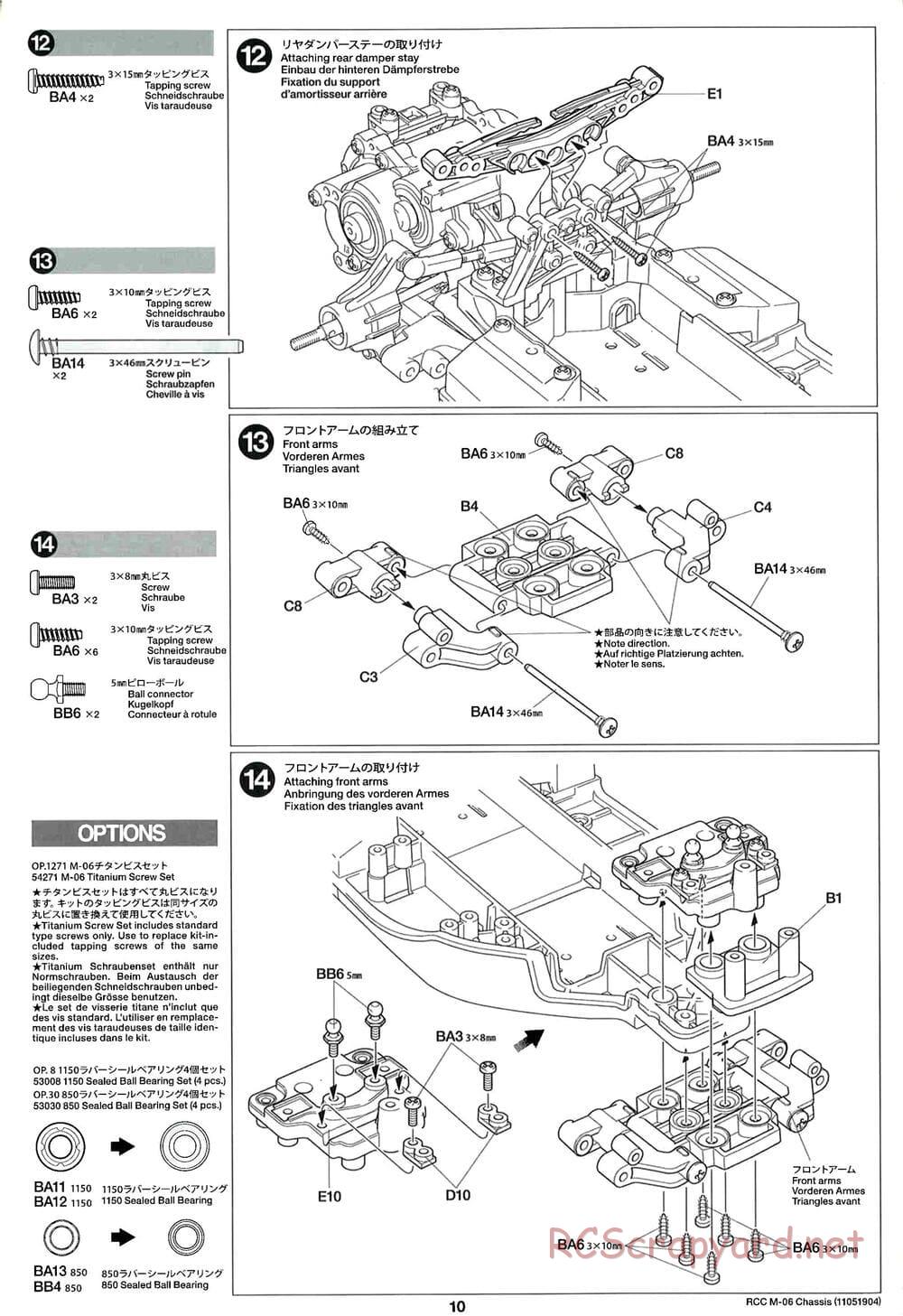 Tamiya - M-06 Chassis - Manual - Page 10
