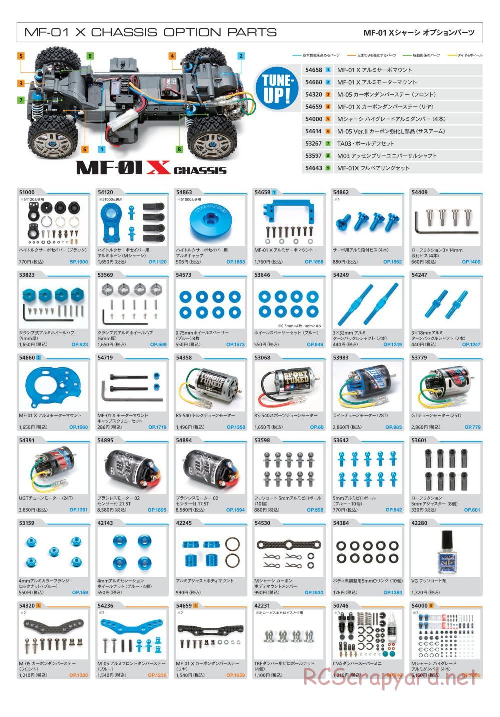 Tamiya - MF-01X Chassis - Option Parts - Page 1