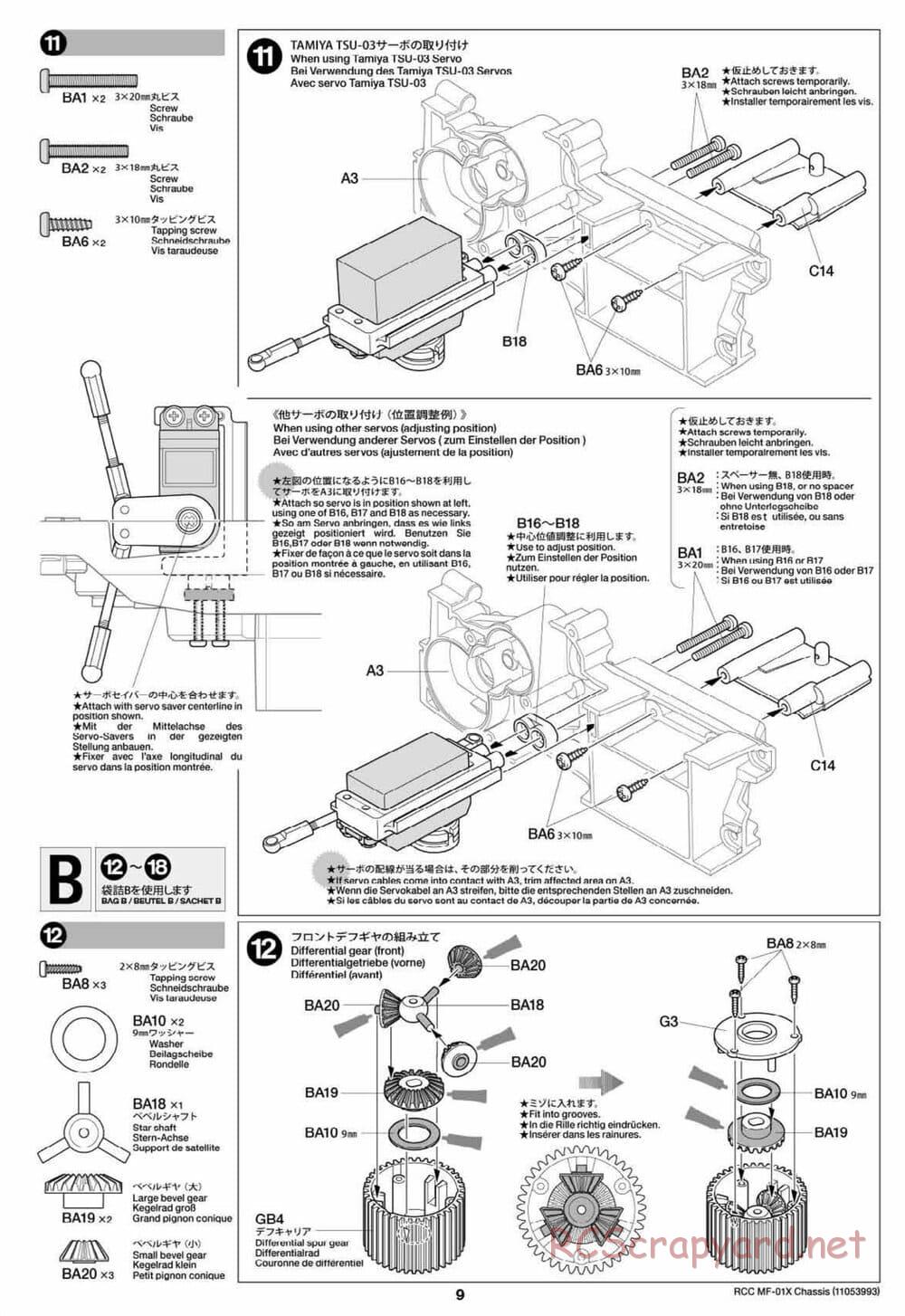 Tamiya - MF-01X Chassis - Manual - Page 9