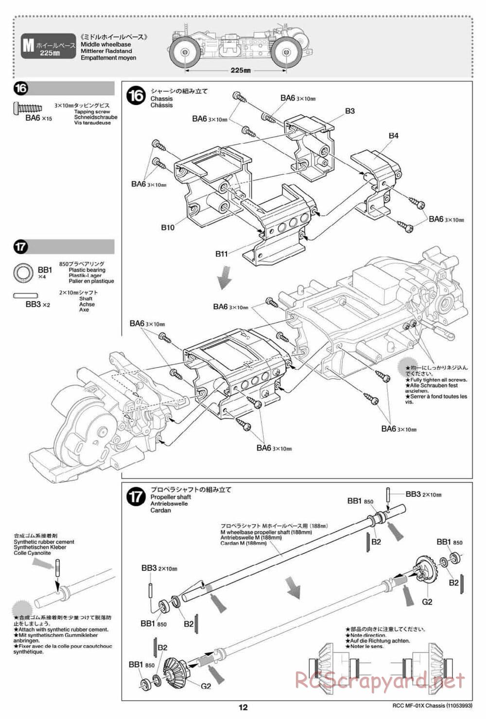 Tamiya - MF-01X Chassis - Manual - Page 12
