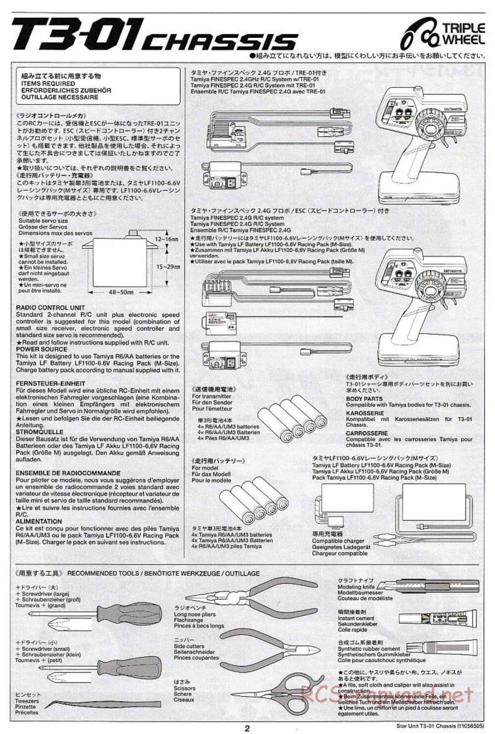 Tamiya - T3-01 Chassis - Manual - Page 2