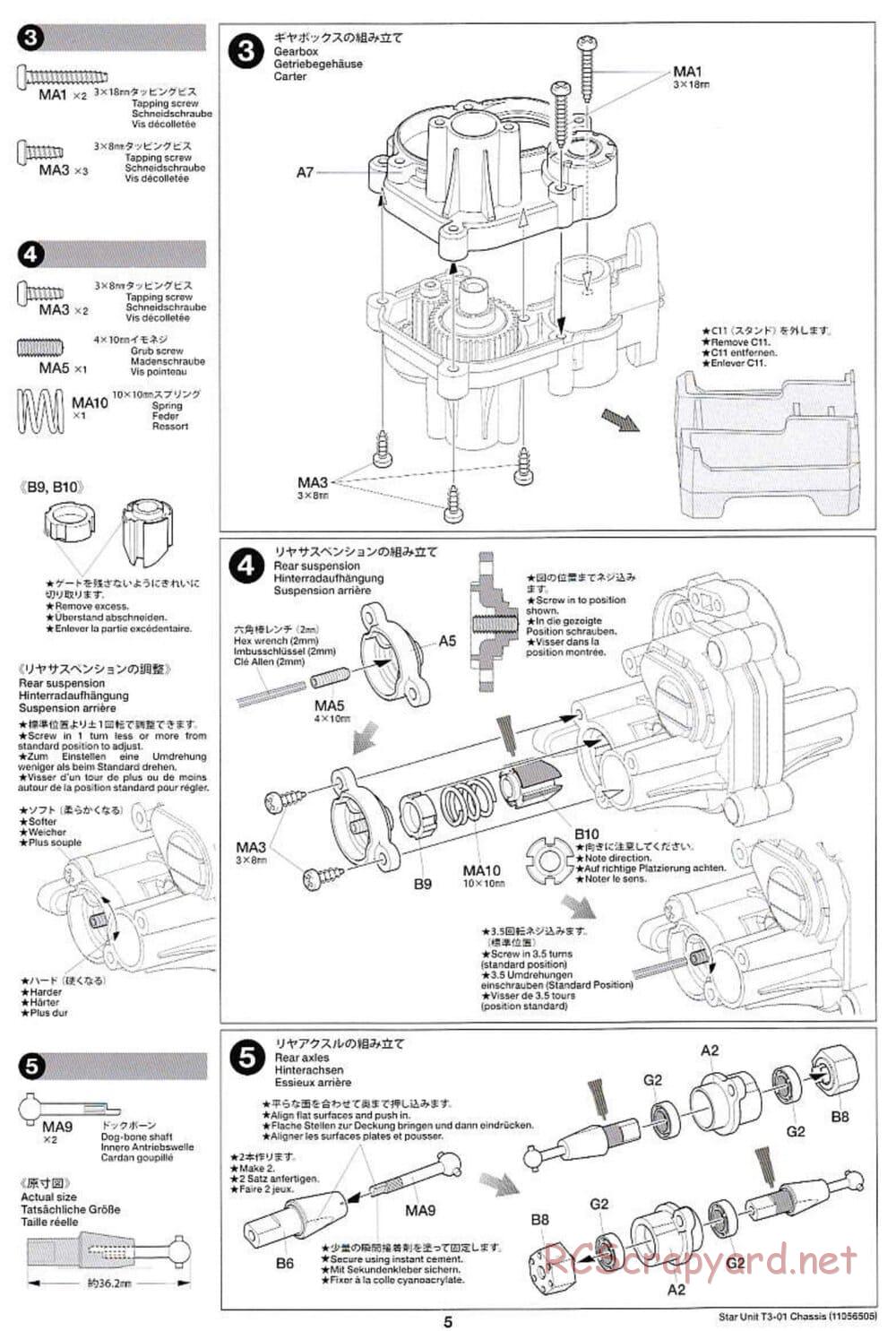 Tamiya - T3-01 Chassis - Manual - Page 5