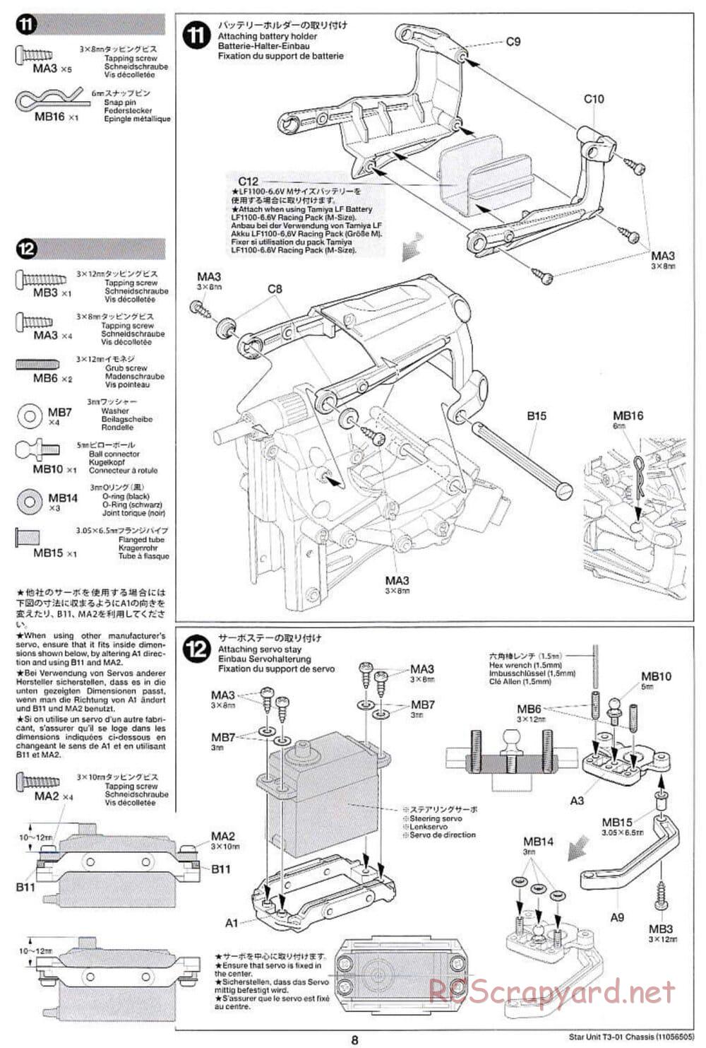 Tamiya - T3-01 Chassis - Manual - Page 8