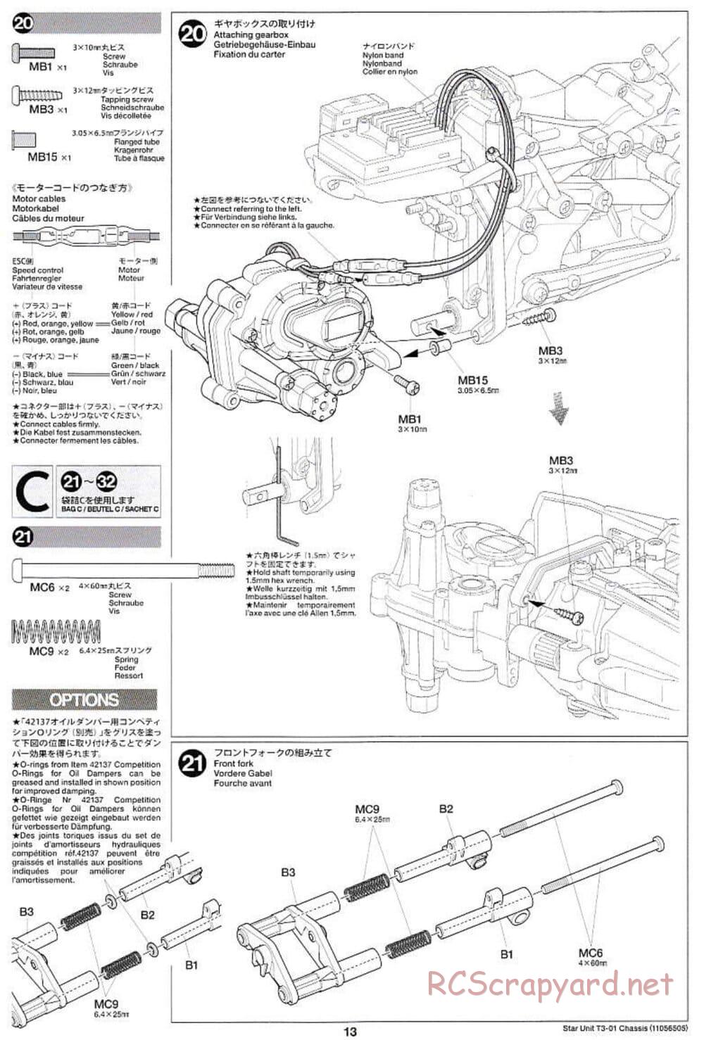 Tamiya - T3-01 Chassis - Manual - Page 13