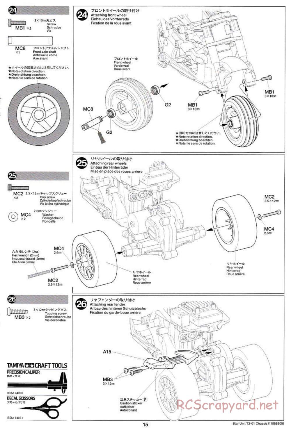 Tamiya - T3-01 Chassis - Manual - Page 15
