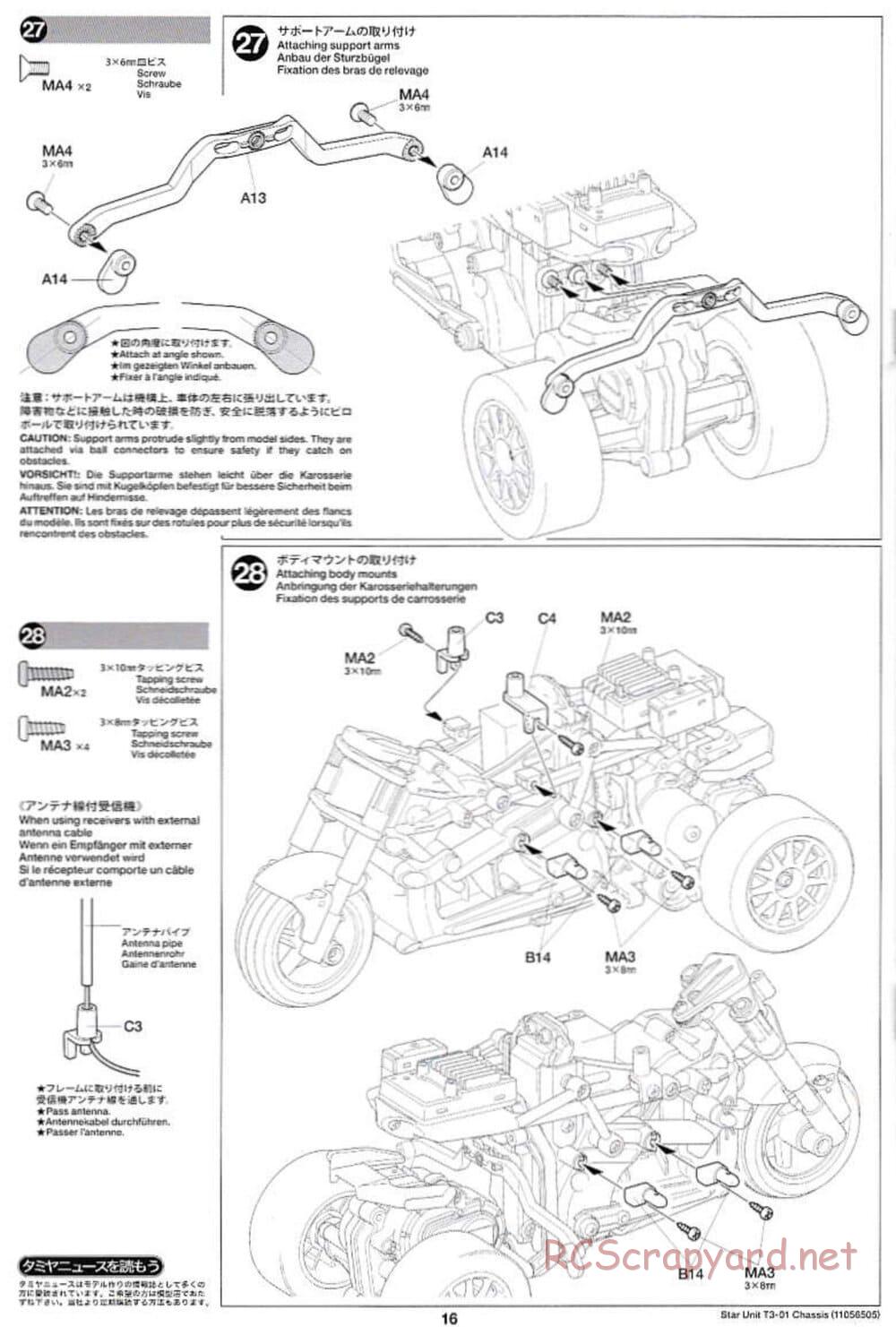 Tamiya - T3-01 Chassis - Manual - Page 16