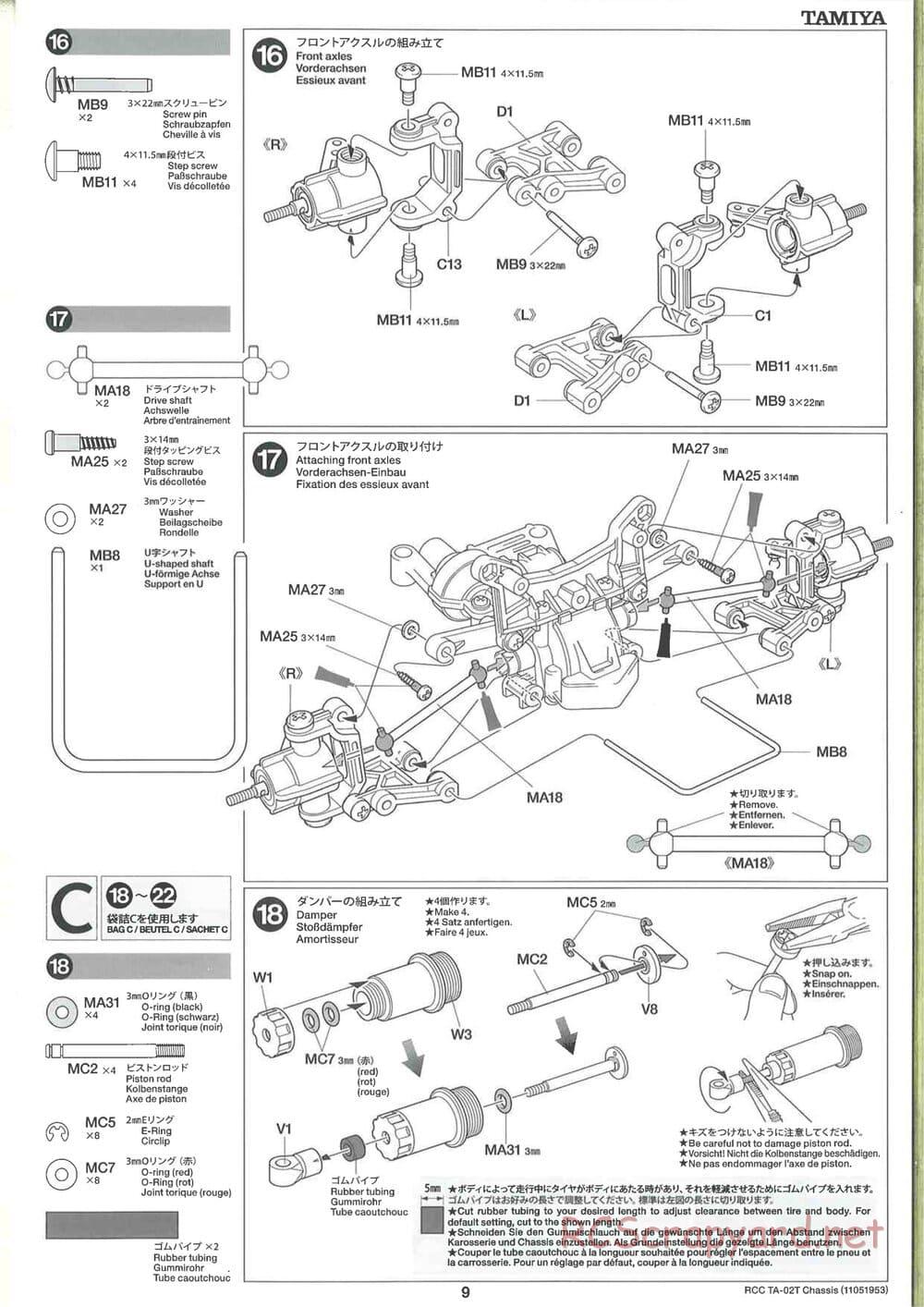 Tamiya - TA-02T Chassis - Manual - Page 9