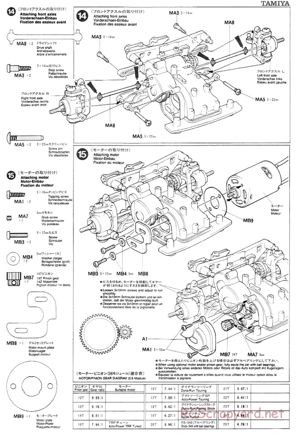 Tamiya - TA-03F Chassis - Manual - Page 9