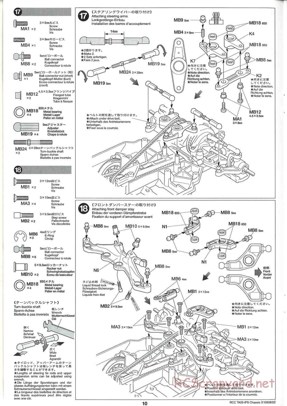 Tamiya - TA05-IFS Chassis - Manual - Page 10