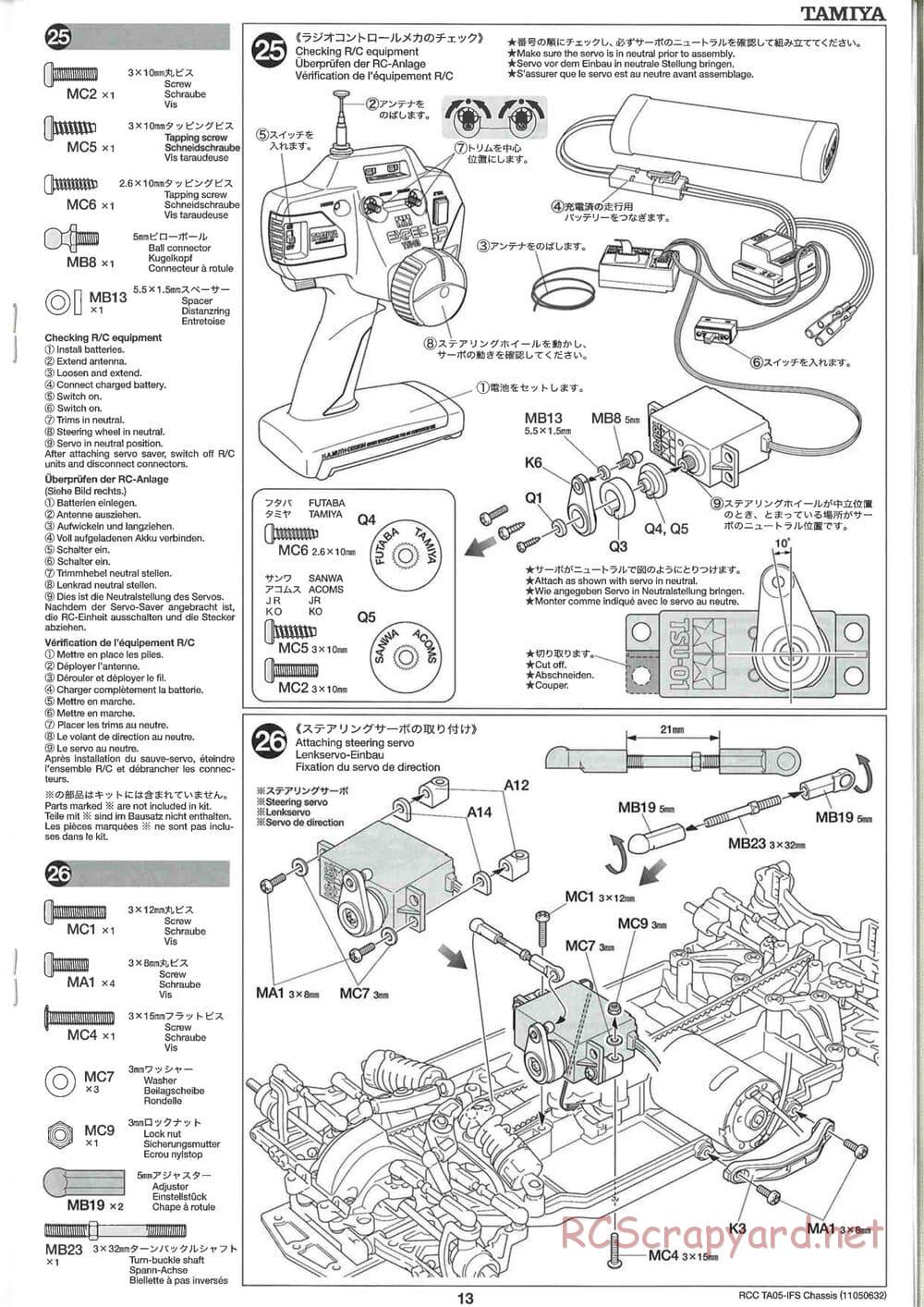 Tamiya - TA05-IFS Chassis - Manual - Page 13