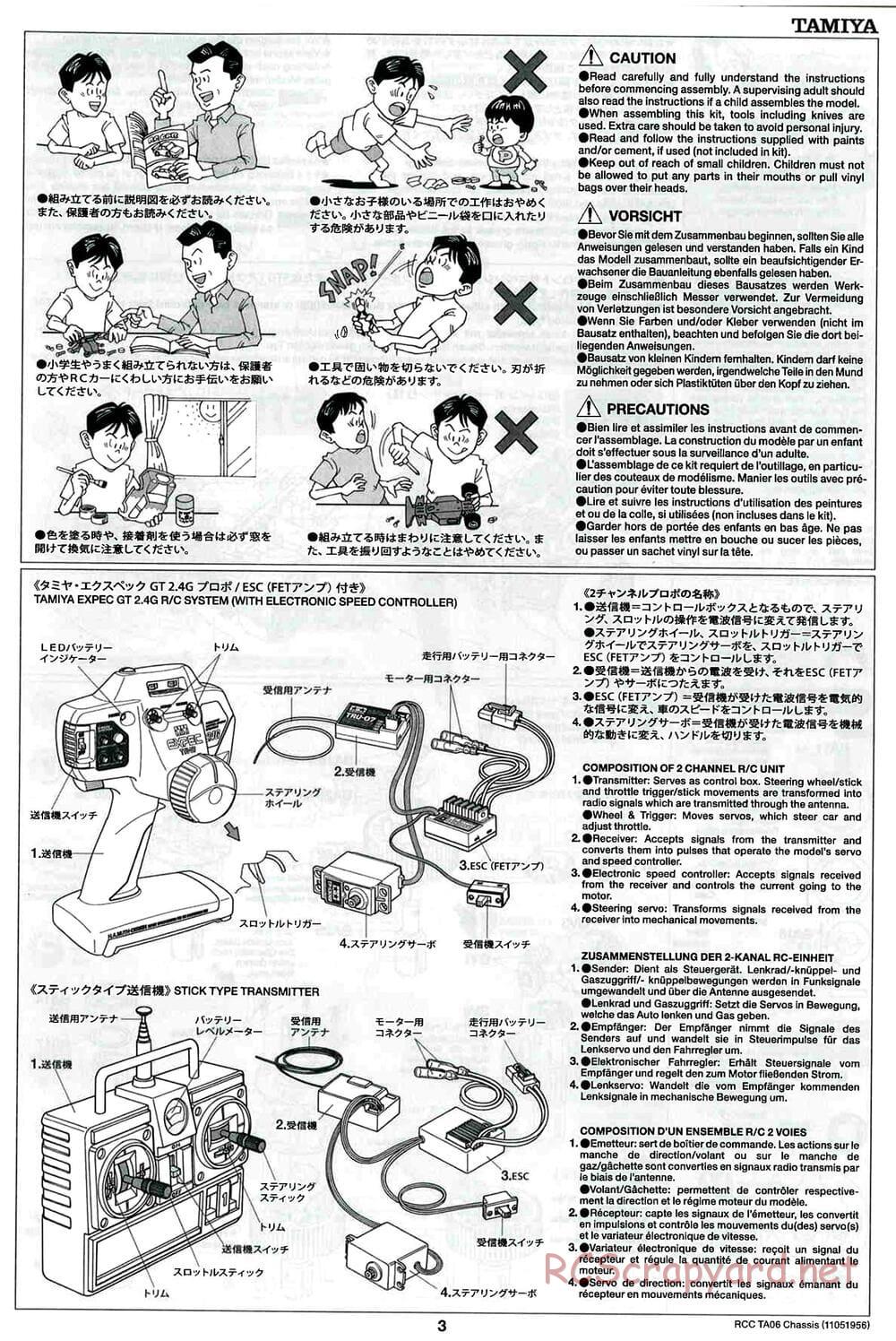 Tamiya - TA06 Chassis - Manual - Page 3