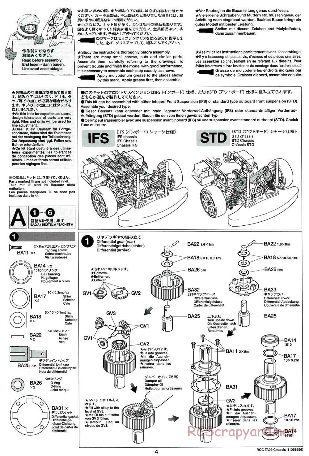 Tamiya - TA06 Chassis - Manual - Page 4