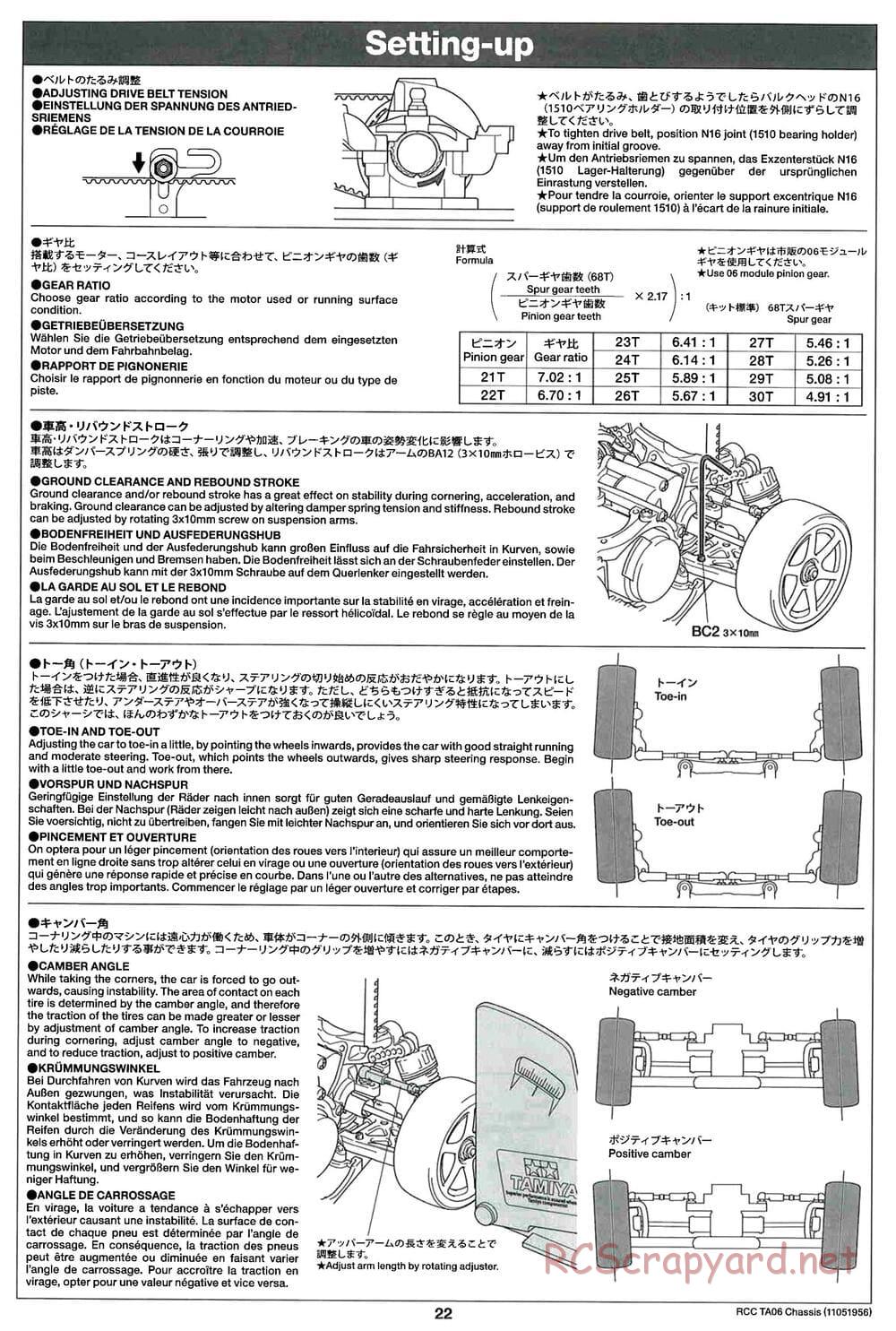 Tamiya - TA06 Chassis - Manual - Page 22