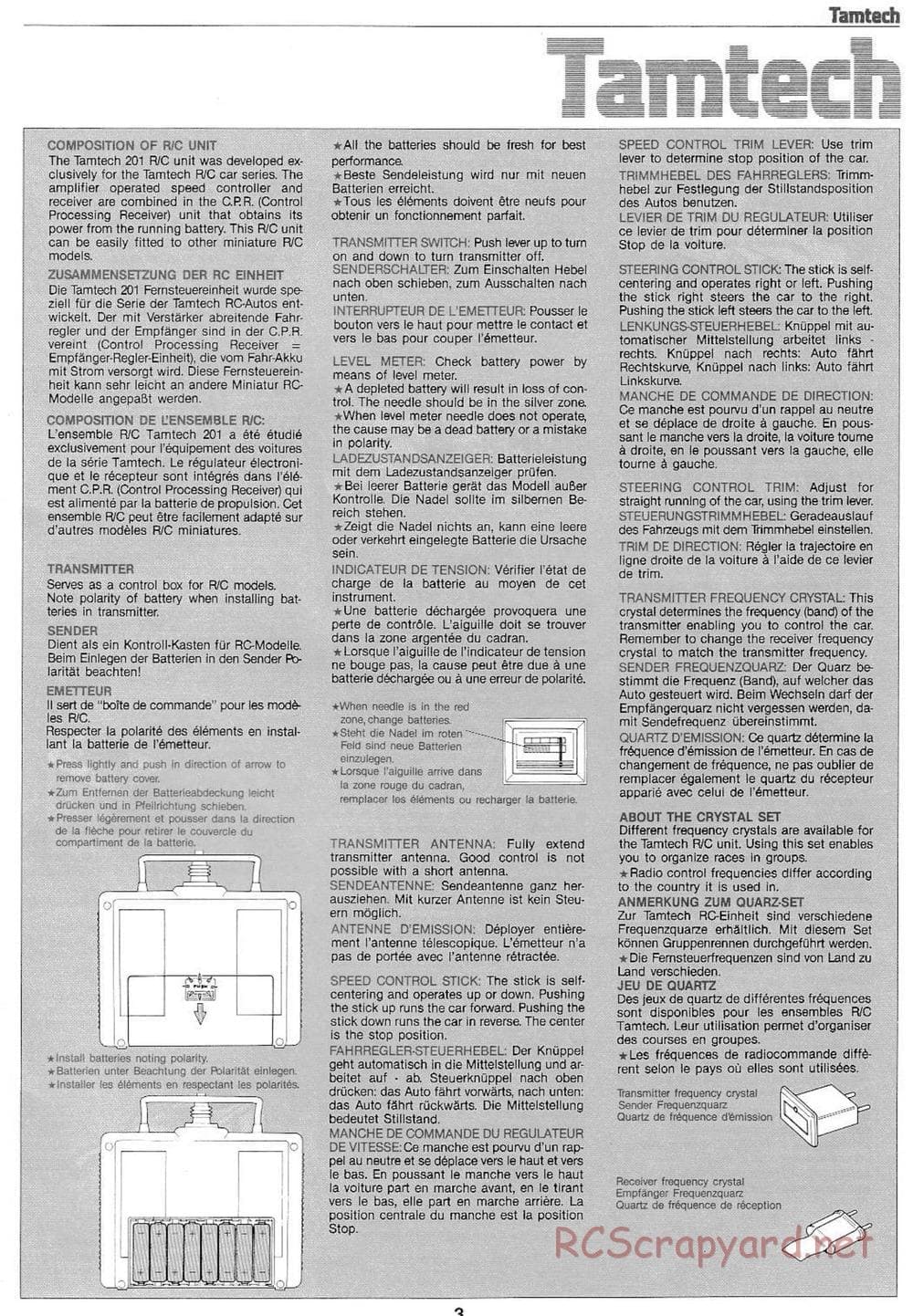 Tamiya - TamTech - On-Road Chassis - Manual - Page 3