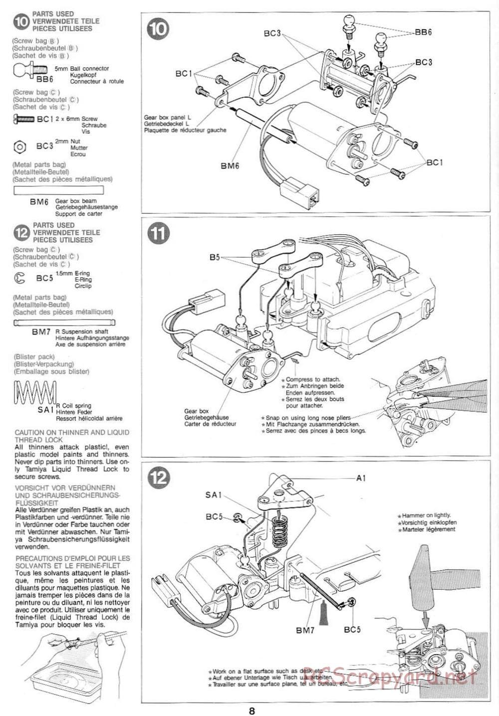 Tamiya - TamTech - On-Road Chassis - Manual - Page 8