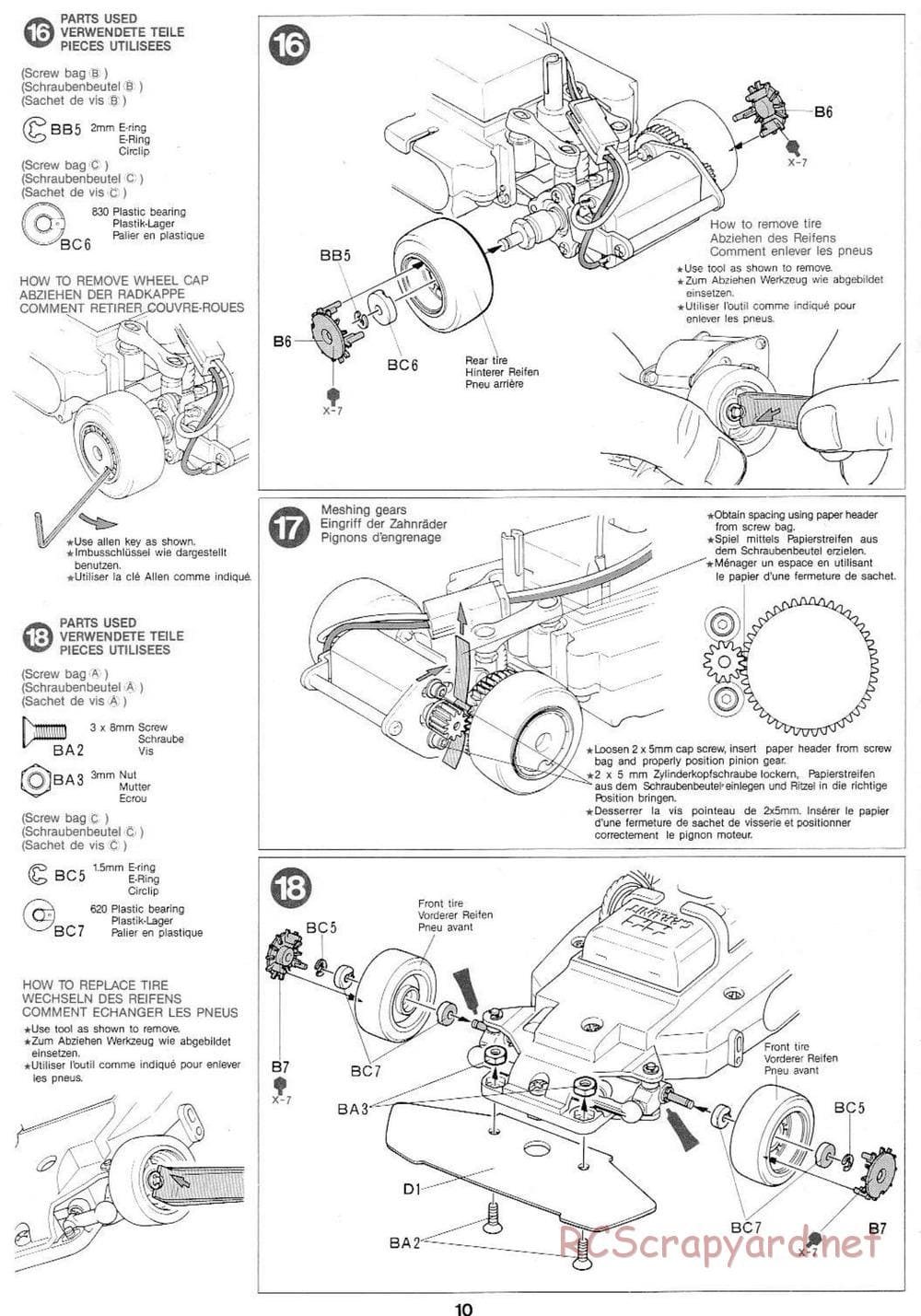 Tamiya - TamTech - On-Road Chassis - Manual - Page 10