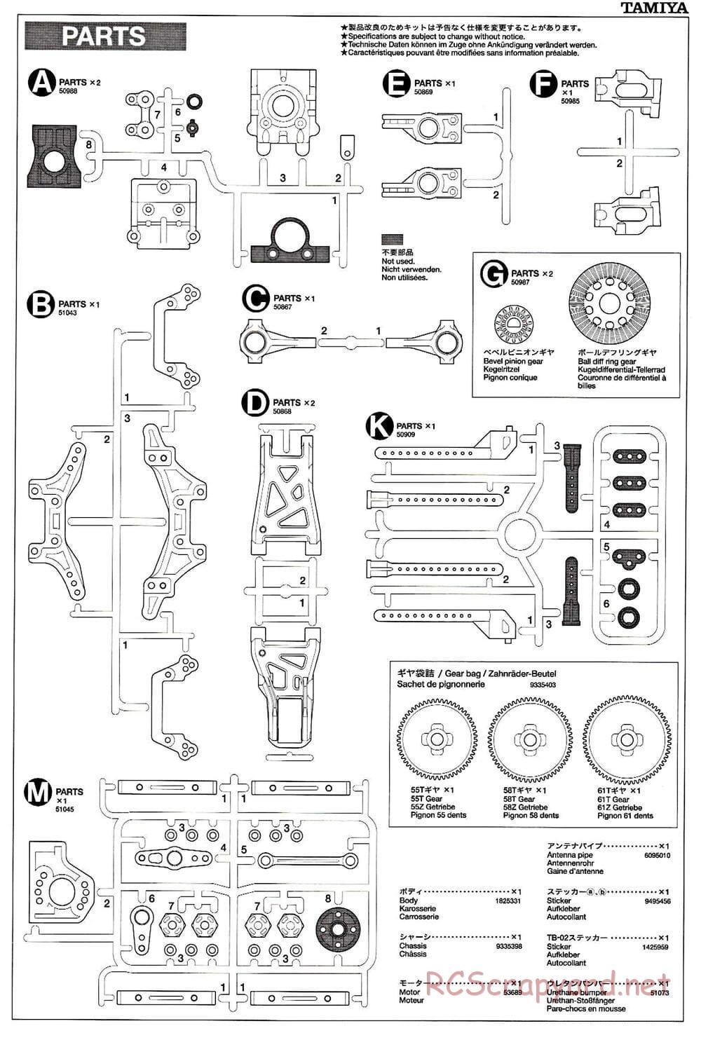 Tamiya - TB-02 Chassis - Manual - Page 20