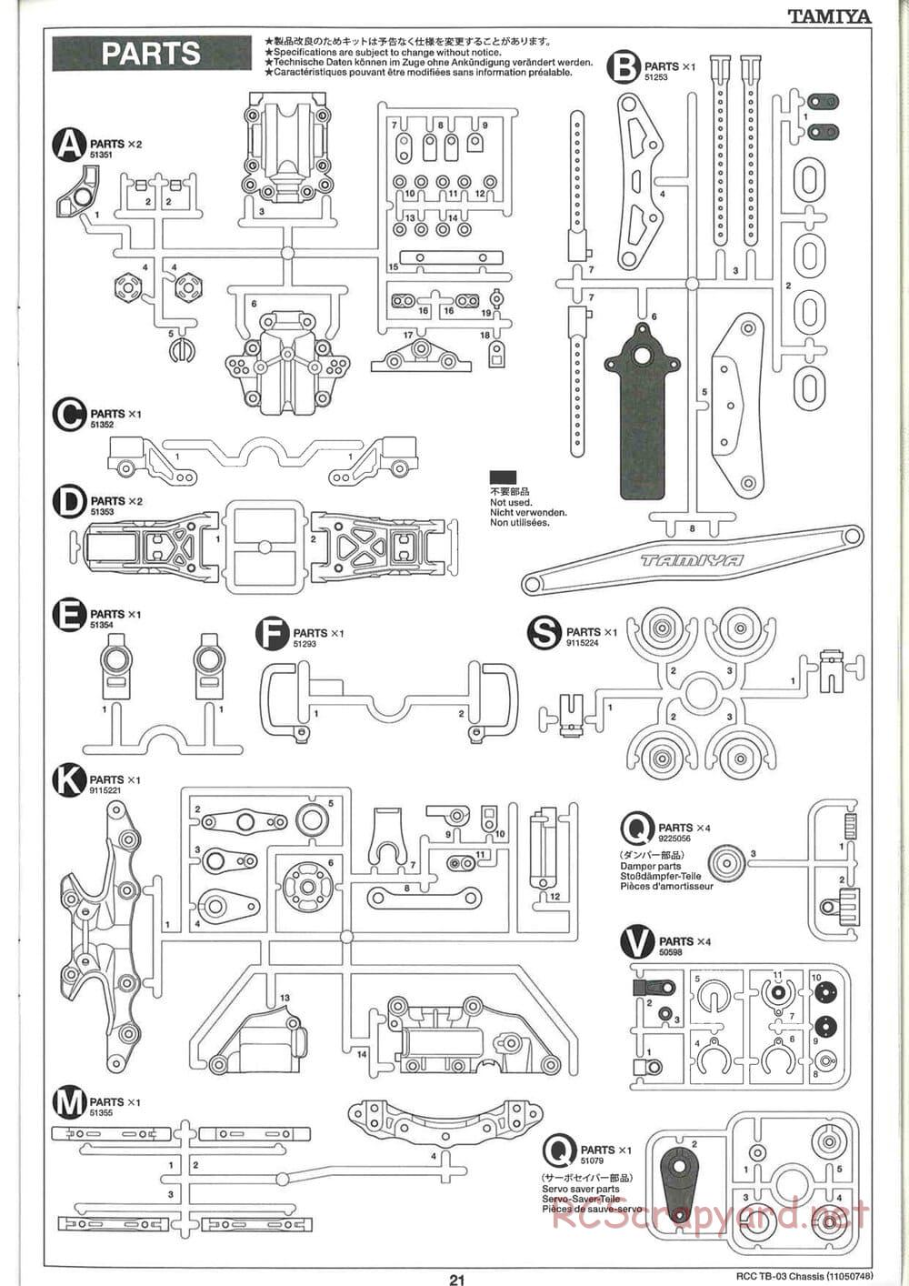 Tamiya - TB-03 Chassis - Manual - Page 21