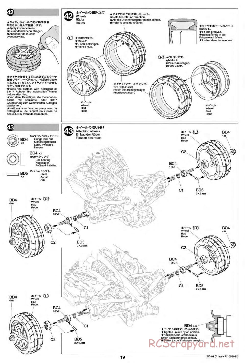 Tamiya - TC-01 Chassis - Manual - Page 19