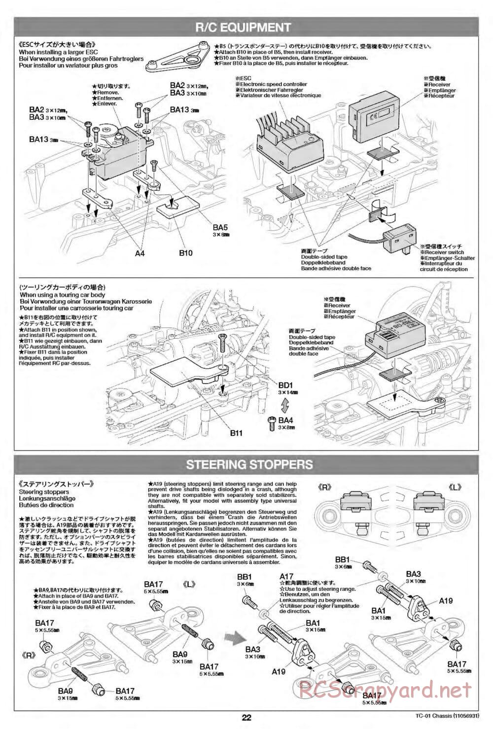 Tamiya - TC-01 Chassis - Manual - Page 22
