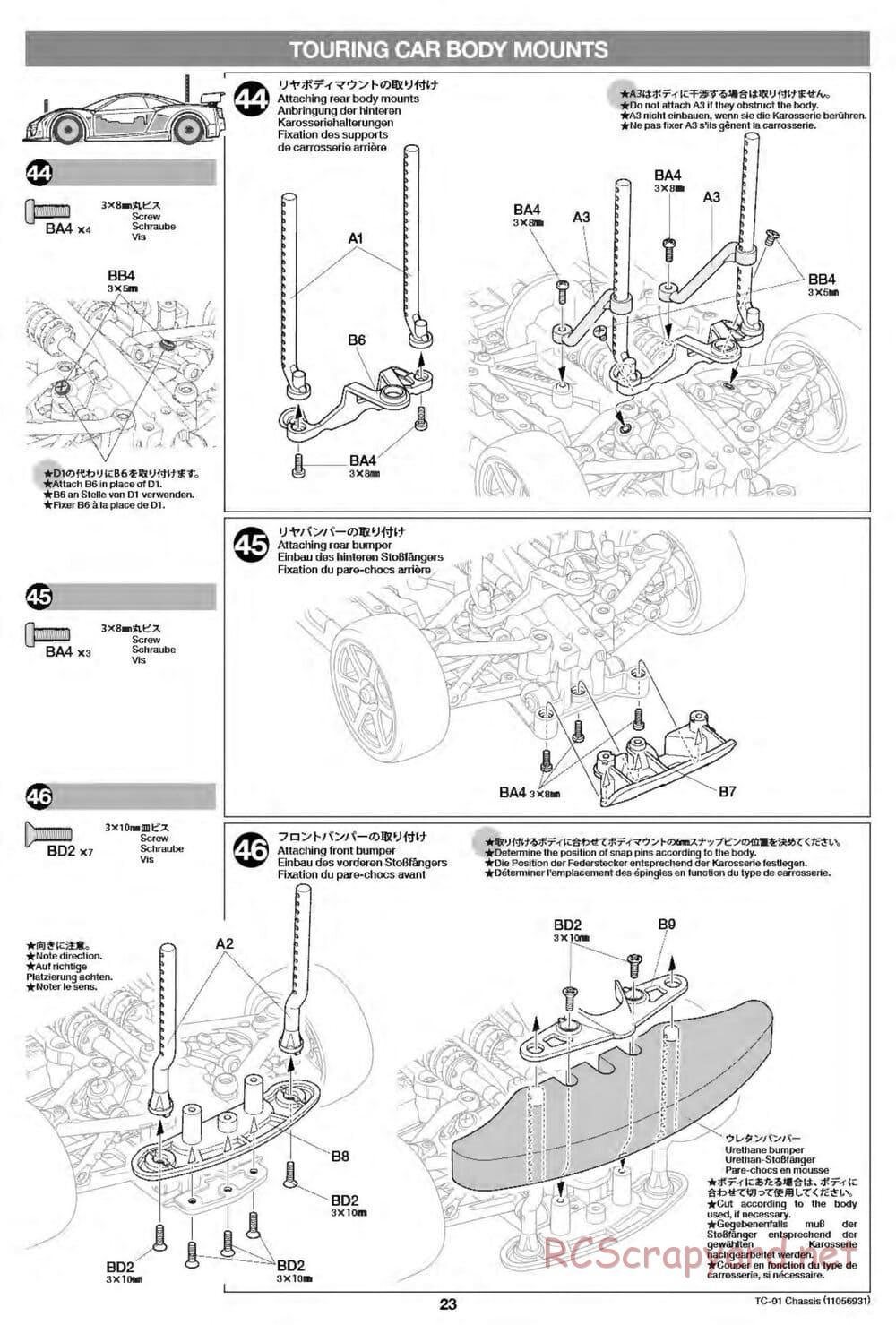 Tamiya - TC-01 Chassis - Manual - Page 23