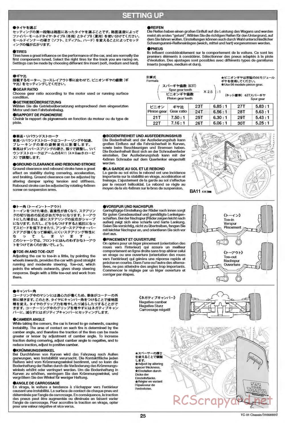Tamiya - TC-01 Chassis - Manual - Page 25