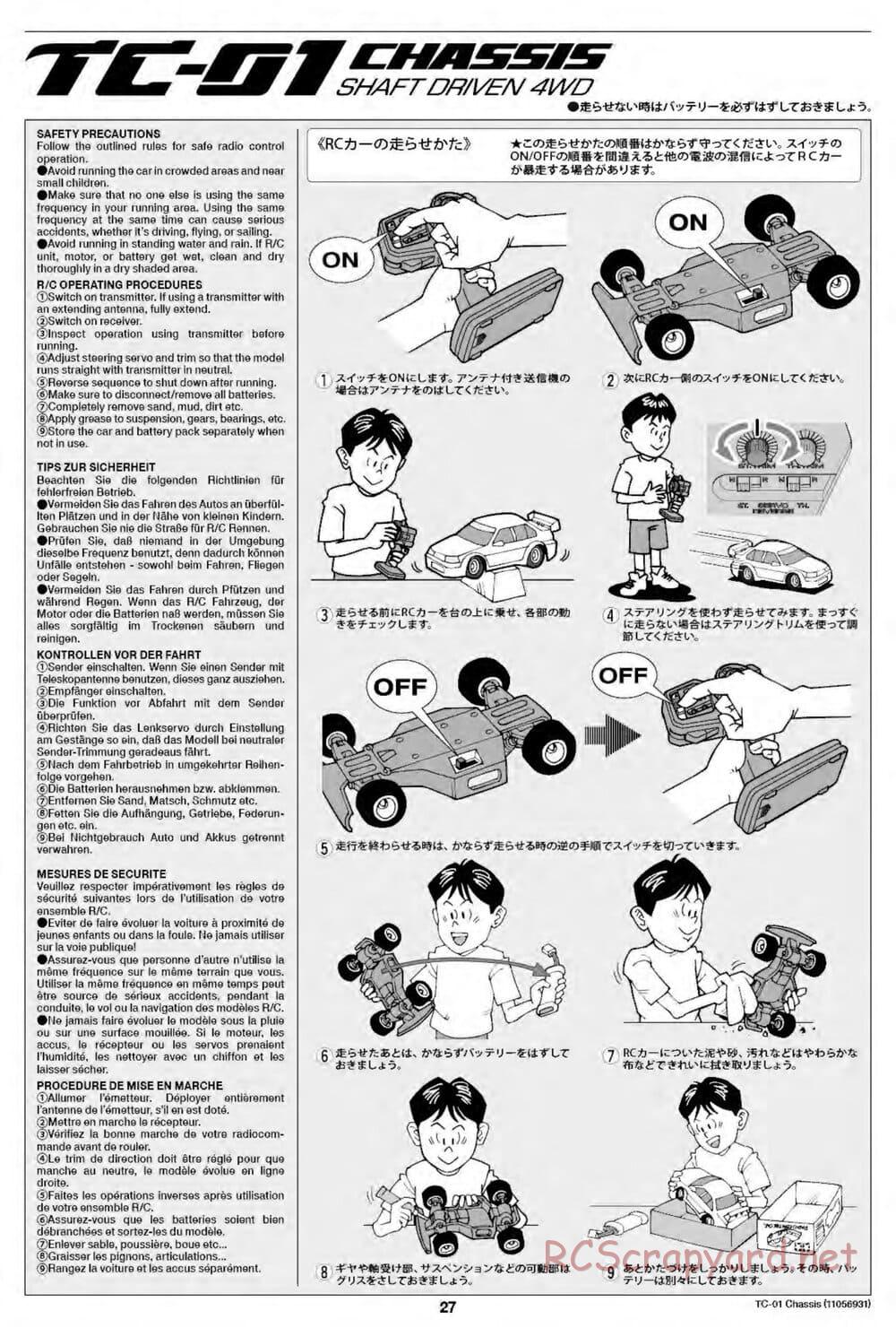 Tamiya - TC-01 Chassis - Manual - Page 27