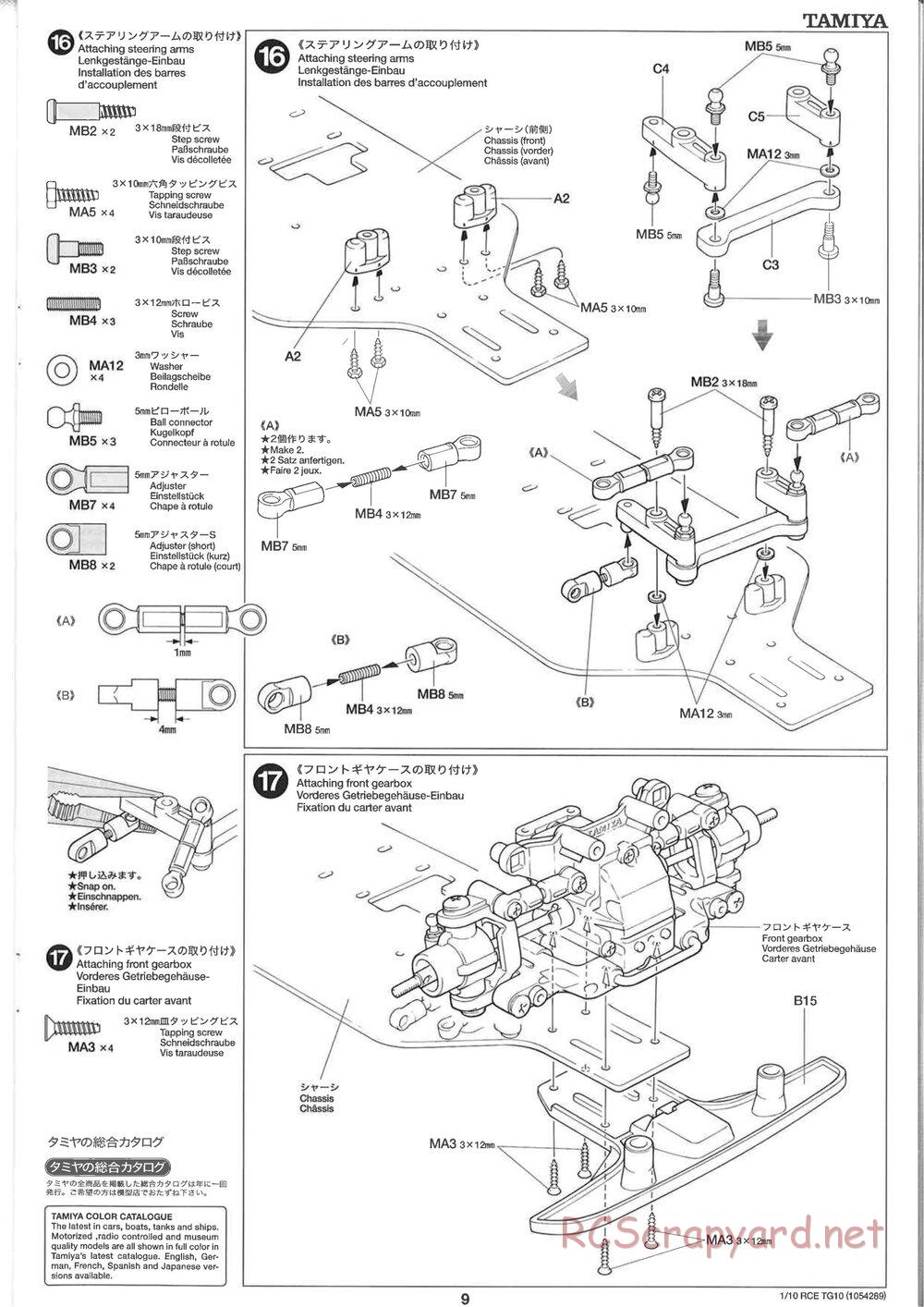 Tamiya - TG10 Mk.1 Chassis - Manual - Page 9