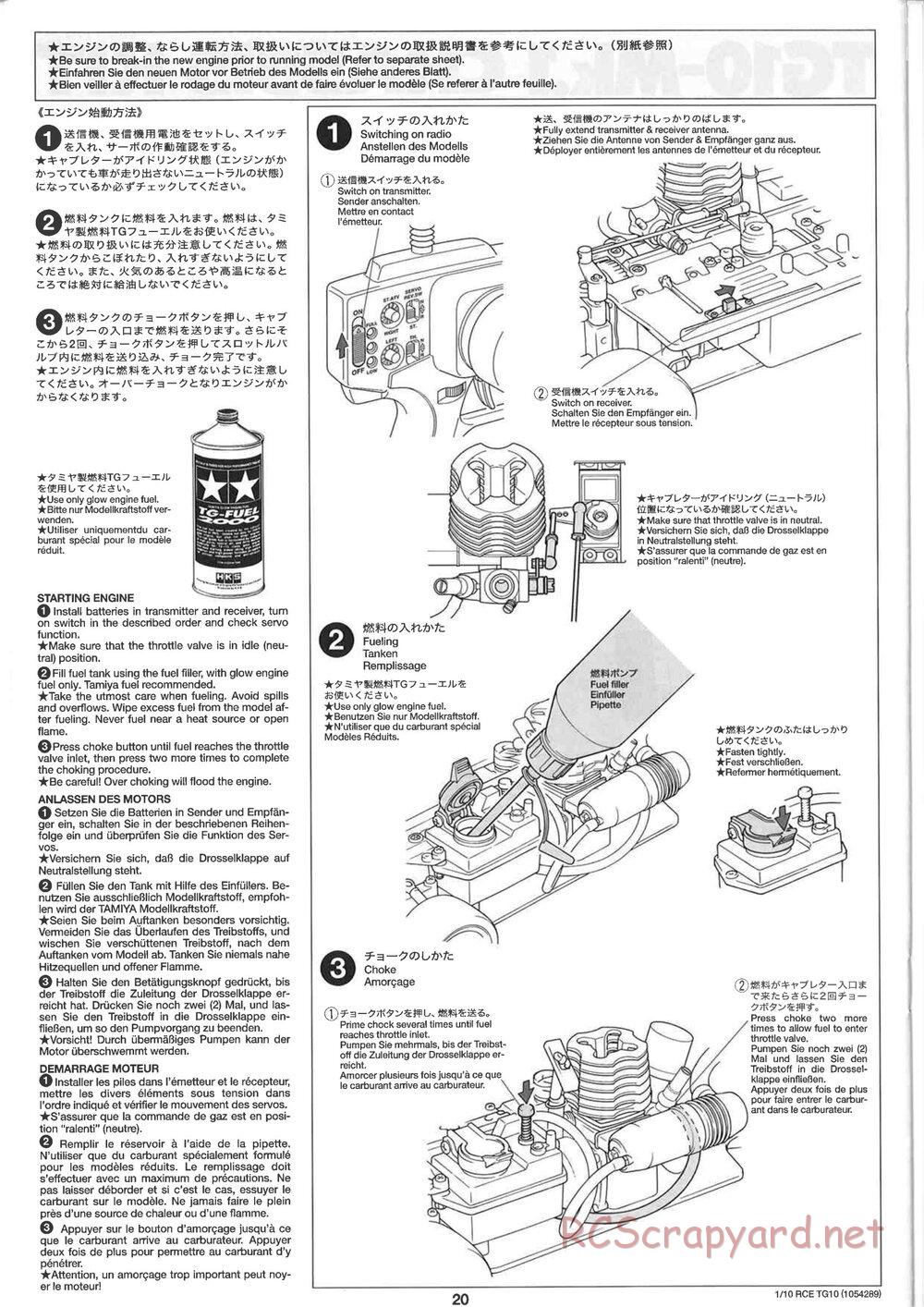 Tamiya - TG10 Mk.1 Chassis - Manual - Page 20