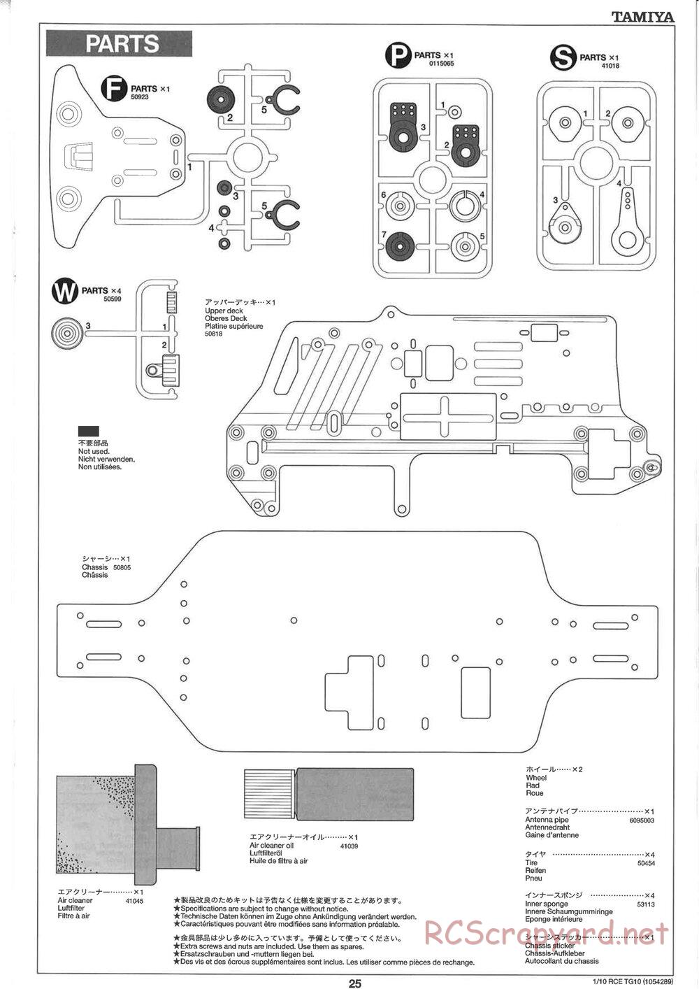 Tamiya - TG10 Mk.1 Chassis - Manual - Page 25