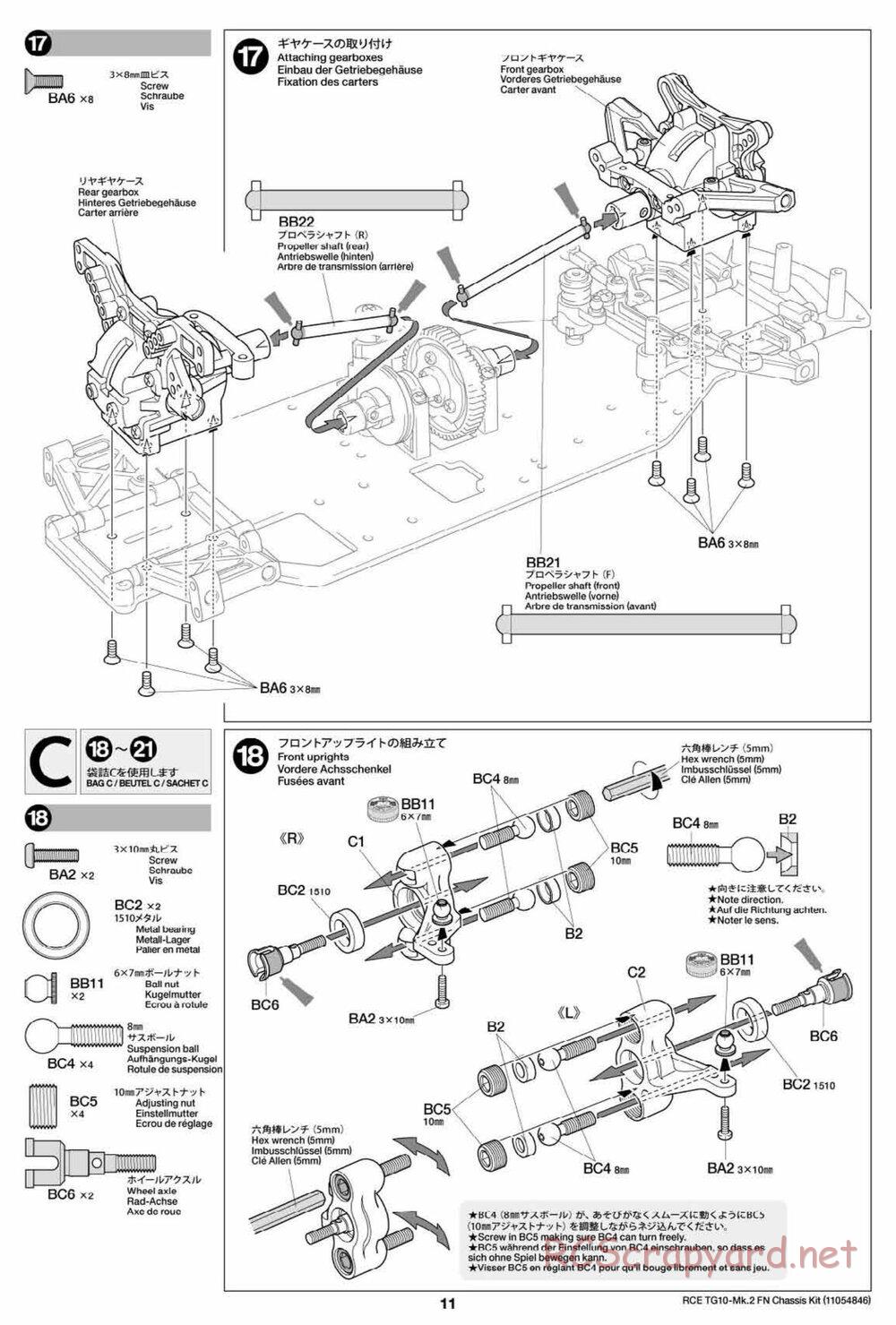 Tamiya - TG10 Mk.2 FN Chassis - Manual - Page 11