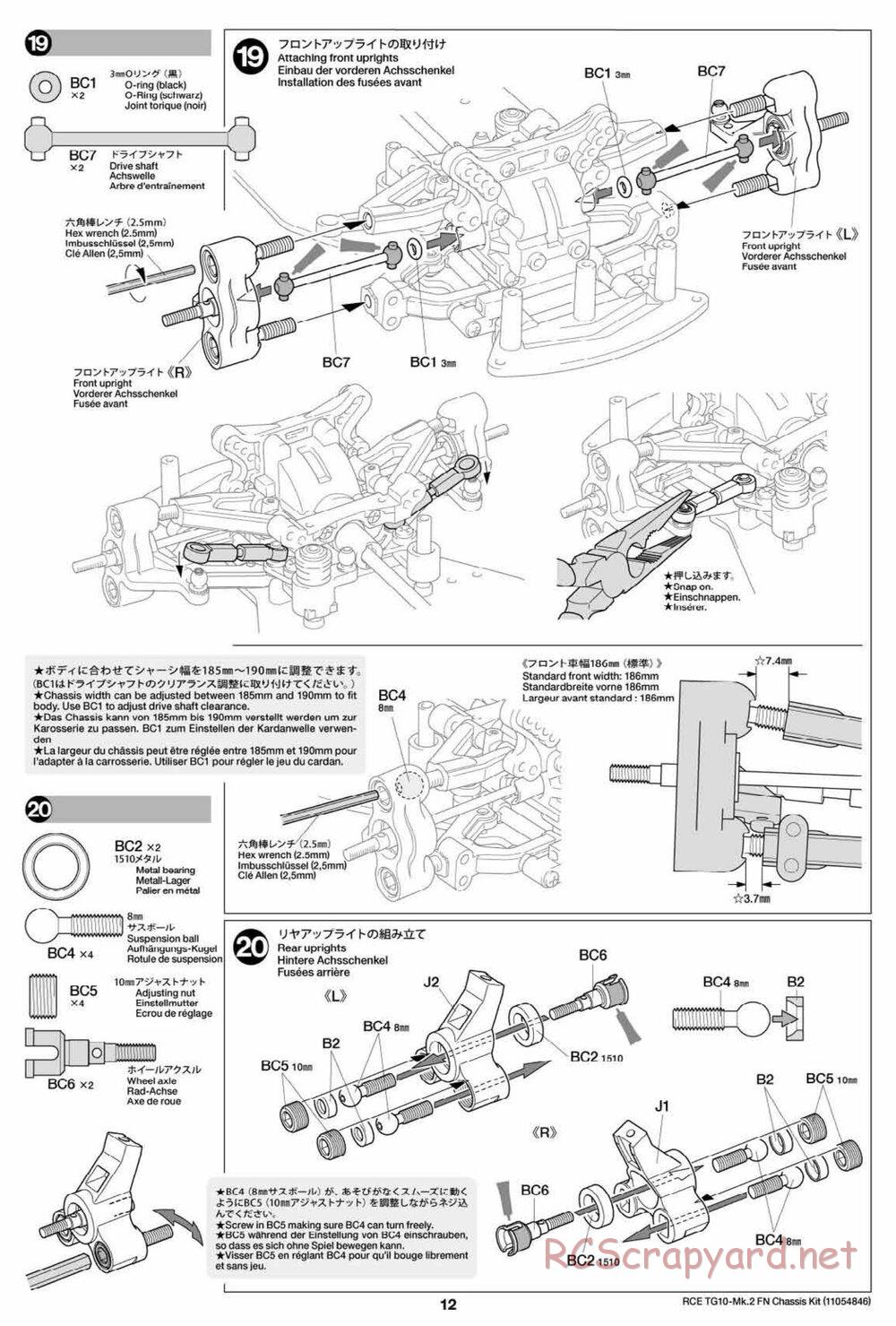 Tamiya - TG10 Mk.2 FN Chassis - Manual - Page 12