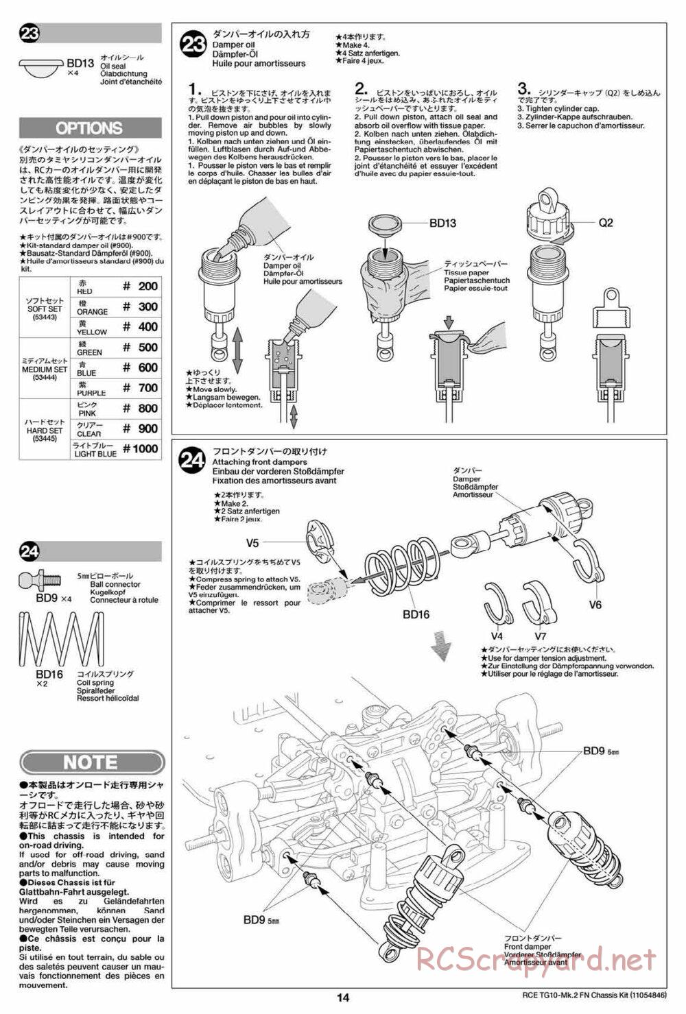 Tamiya - TG10 Mk.2 FN Chassis - Manual - Page 14