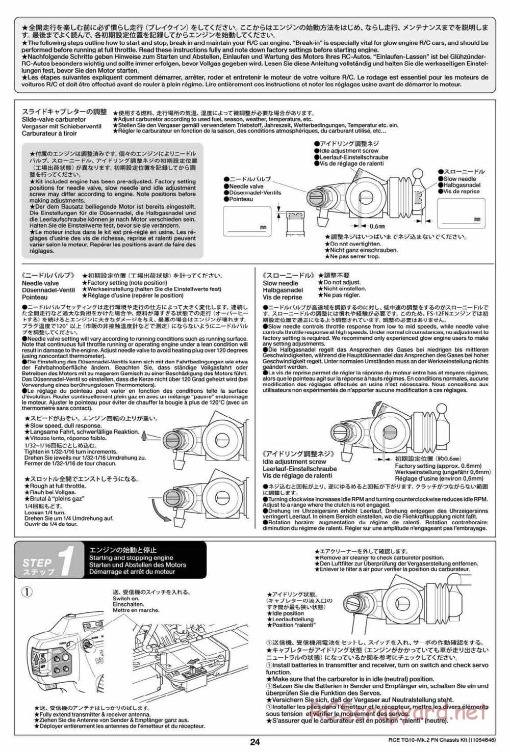 Tamiya - TG10 Mk.2 FN Chassis - Manual - Page 24