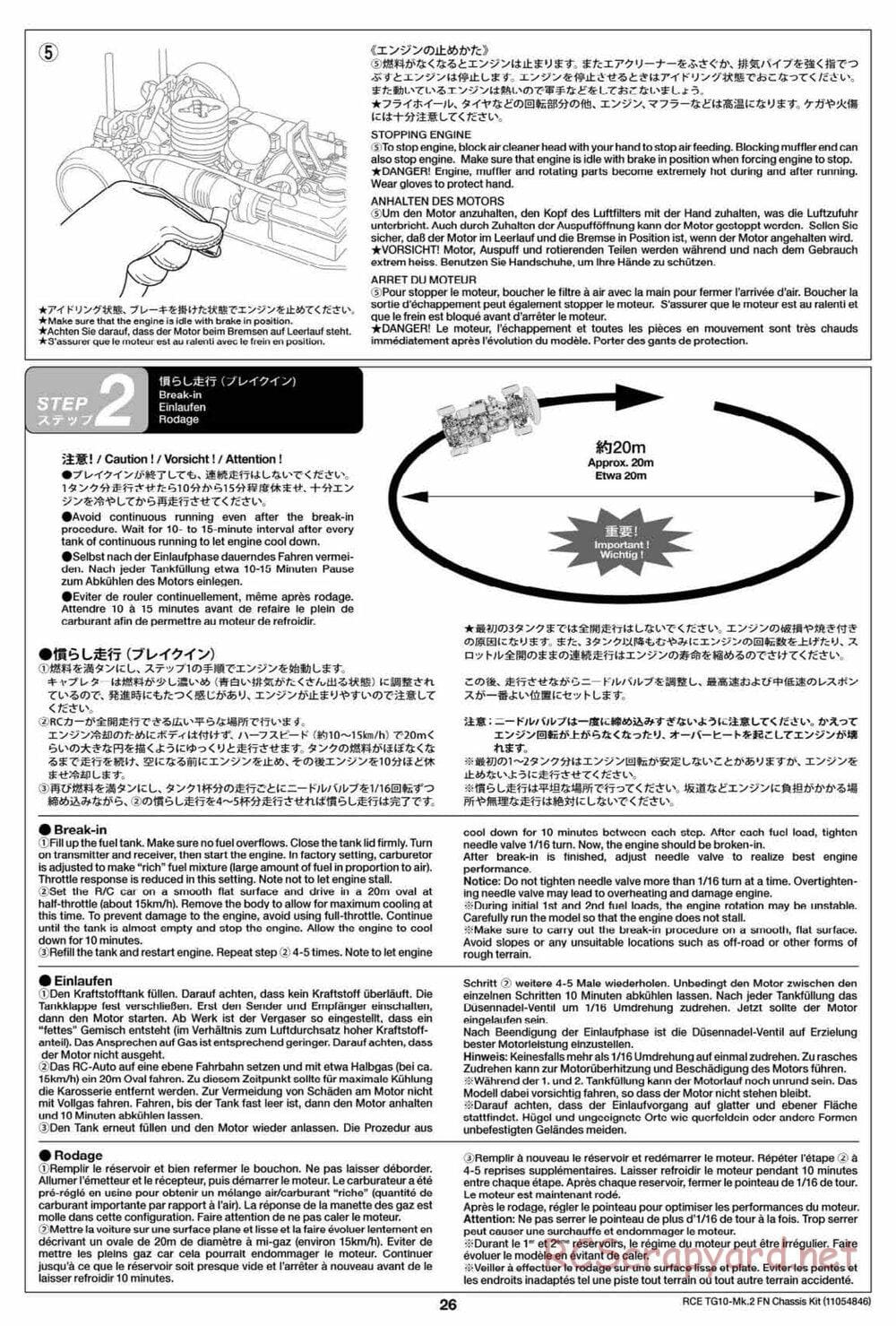 Tamiya - TG10 Mk.2 FN Chassis - Manual - Page 26