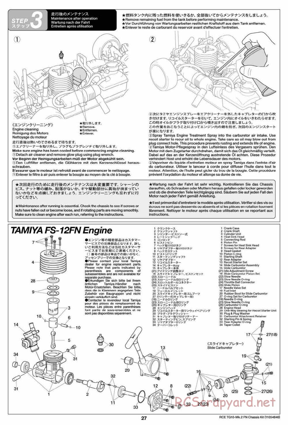 Tamiya - TG10 Mk.2 FN Chassis - Manual - Page 27