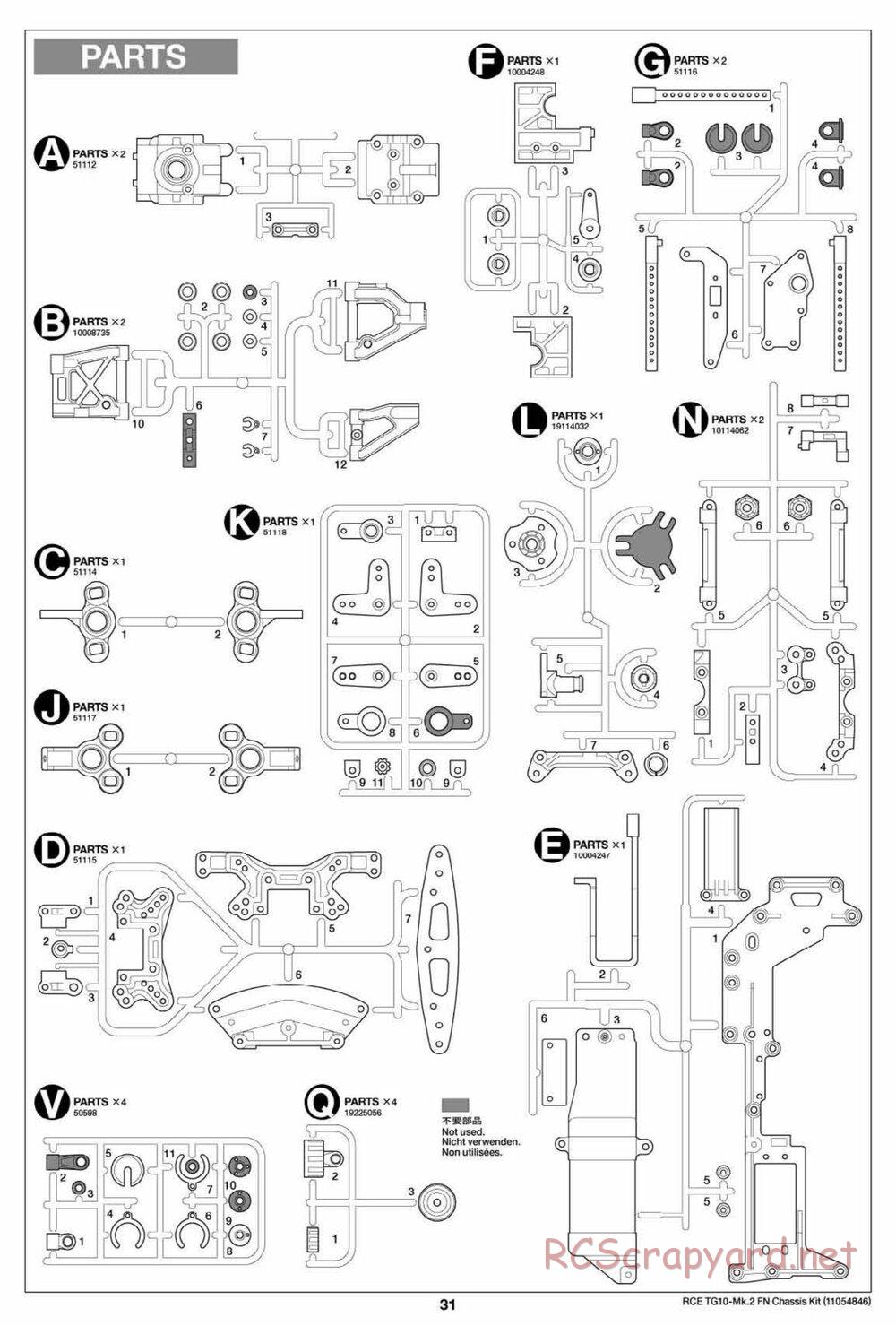 Tamiya - TG10 Mk.2 FN Chassis - Manual - Page 31