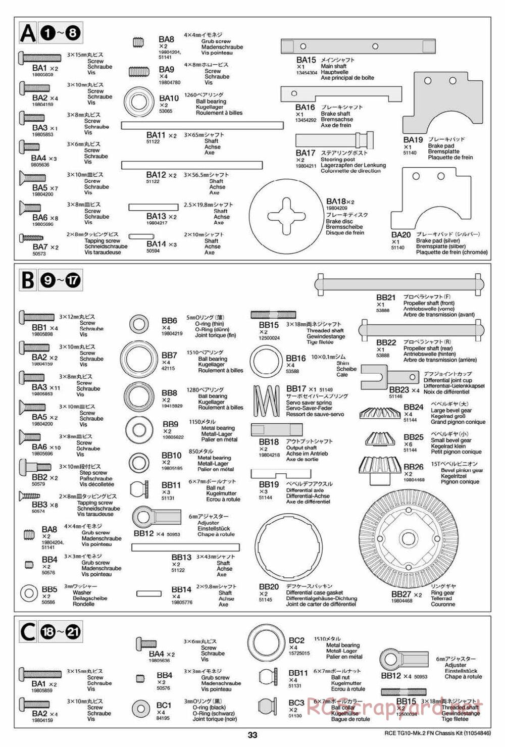 Tamiya - TG10 Mk.2 FN Chassis - Manual - Page 33