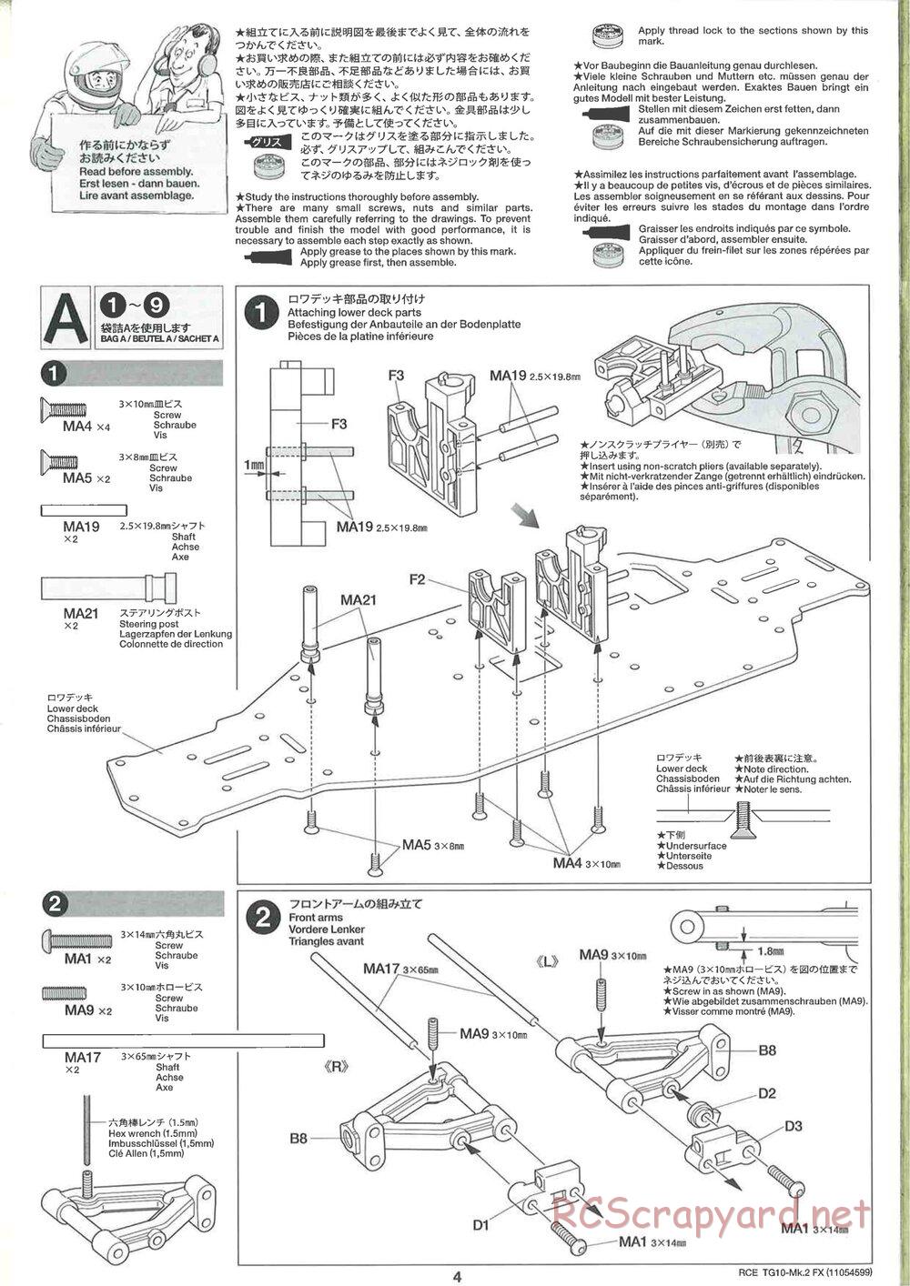 Tamiya - TG10 Mk.2 FX Chassis - Manual - Page 4