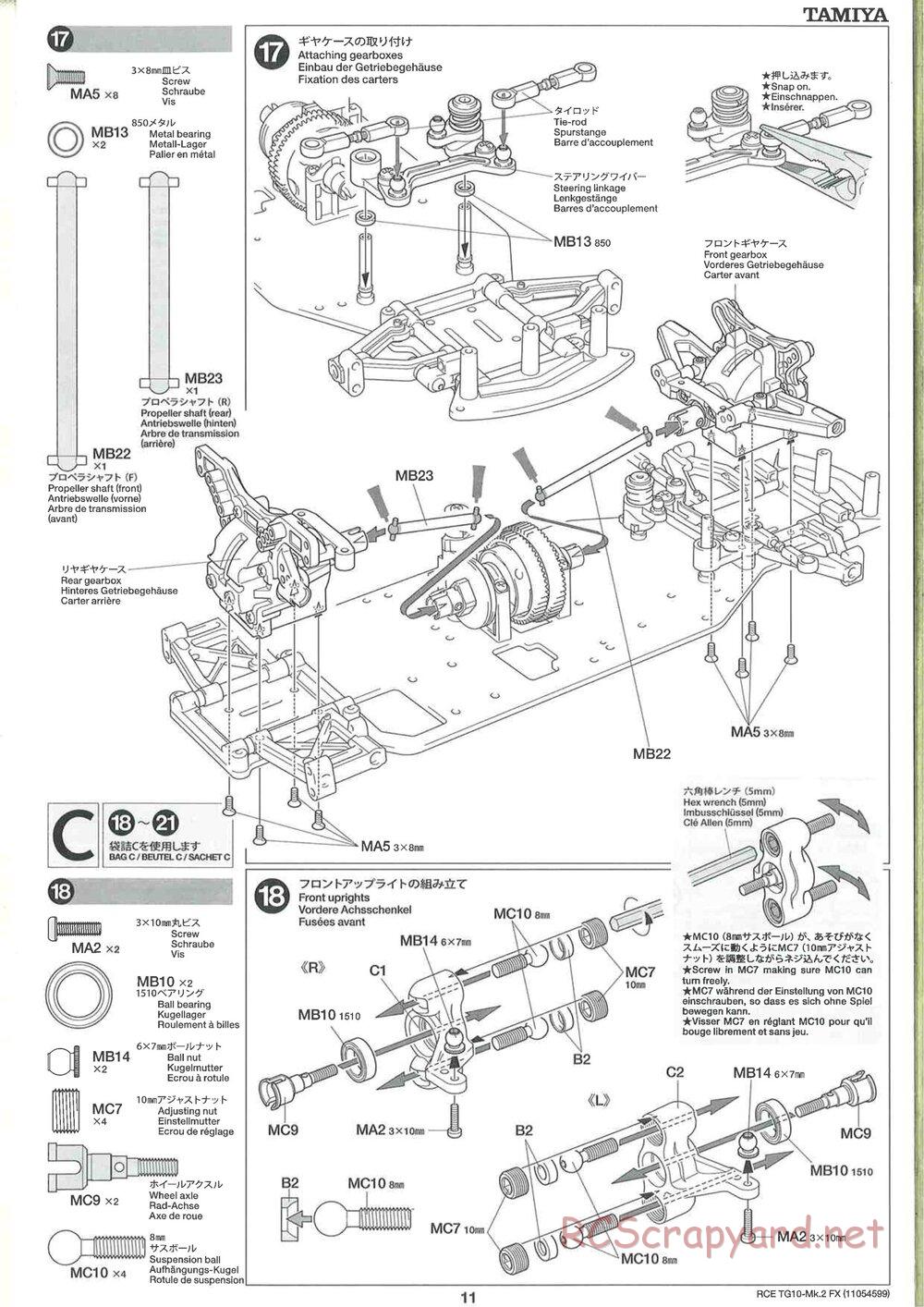 Tamiya - TG10 Mk.2 FX Chassis - Manual - Page 11
