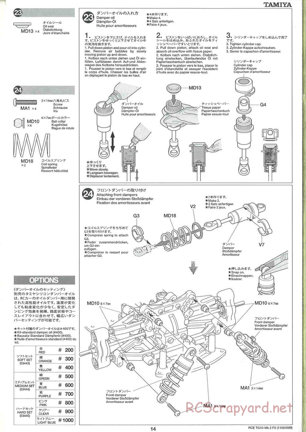 Tamiya - TG10 Mk.2 FX Chassis - Manual - Page 14