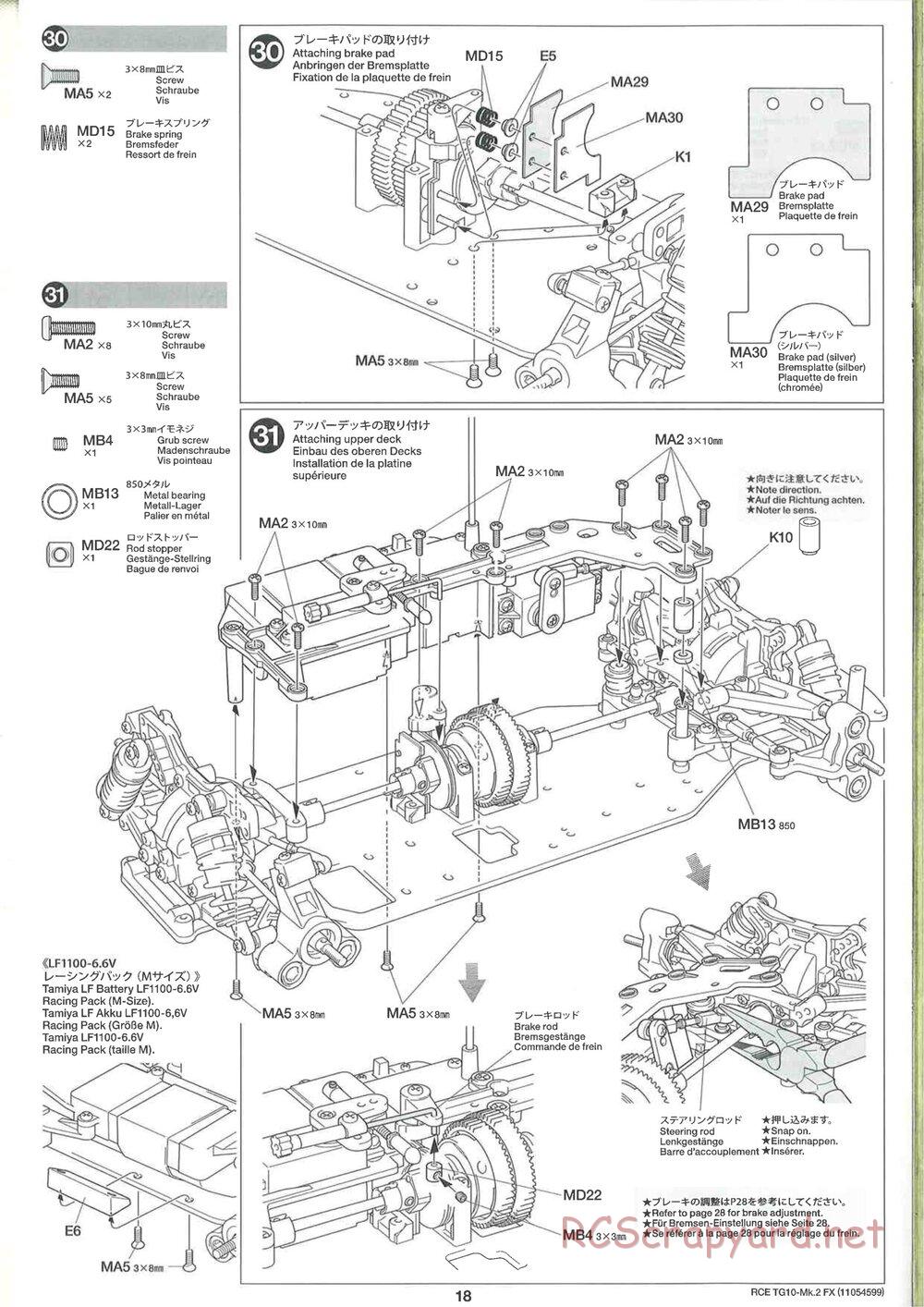 Tamiya - TG10 Mk.2 FX Chassis - Manual - Page 18
