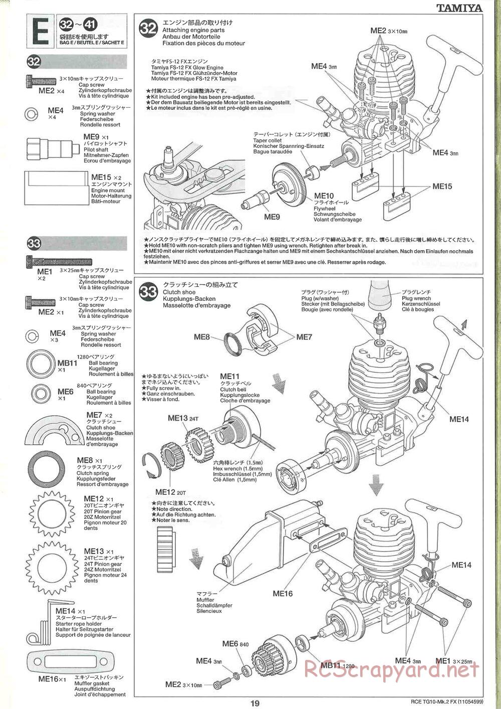 Tamiya - TG10 Mk.2 FX Chassis - Manual - Page 19
