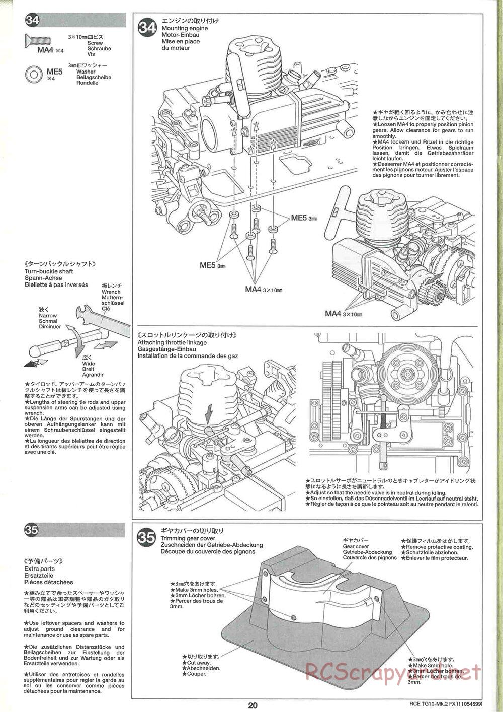 Tamiya - TG10 Mk.2 FX Chassis - Manual - Page 20