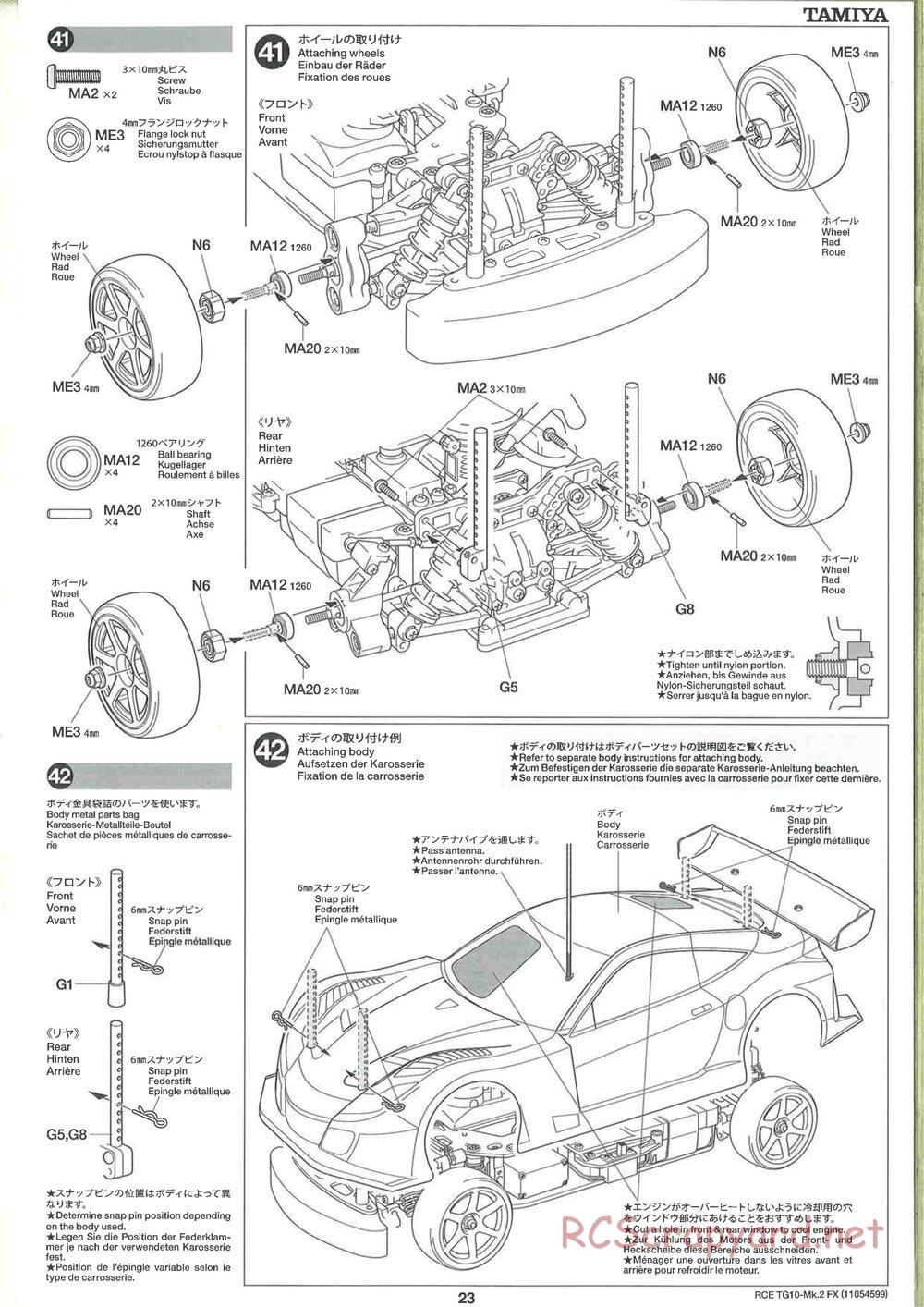 Tamiya - TG10 Mk.2 FX Chassis - Manual - Page 23