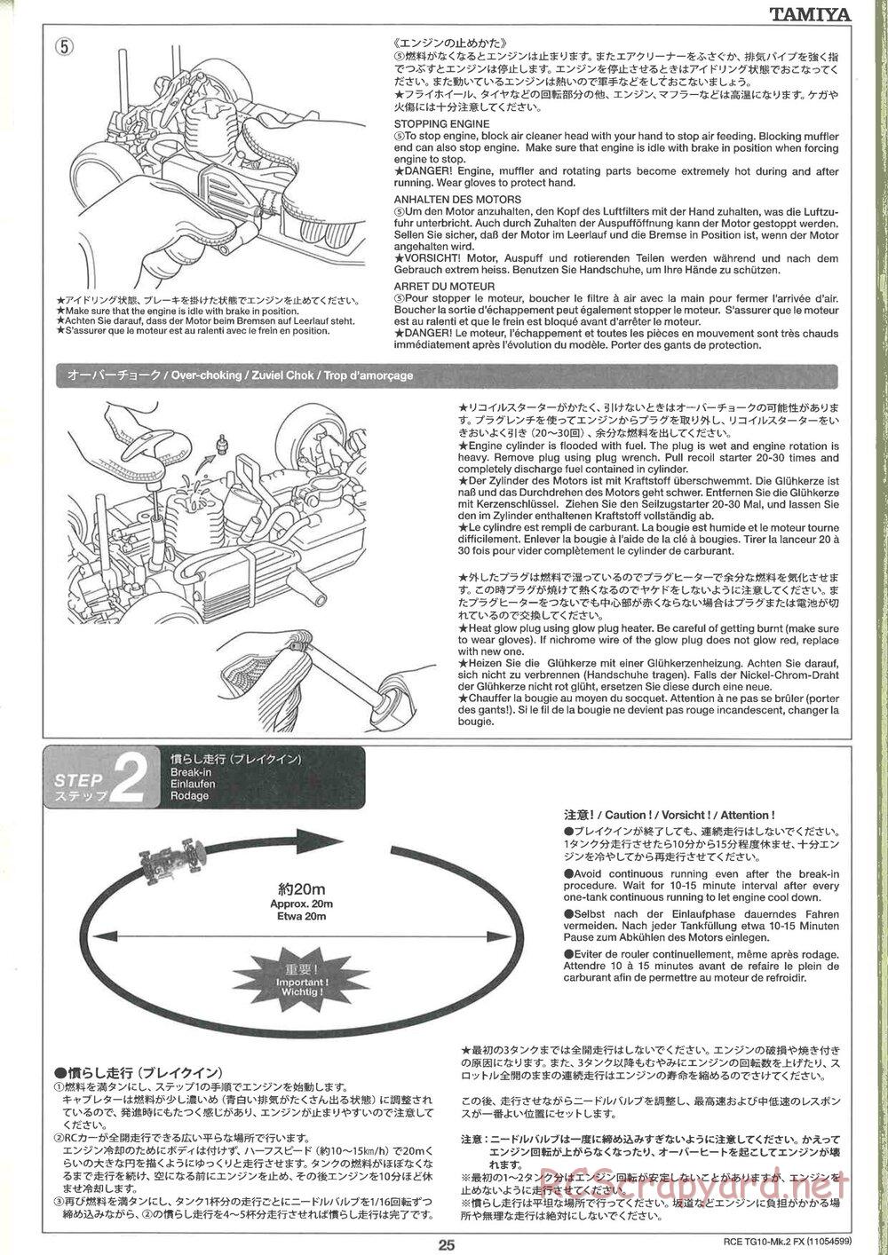 Tamiya - TG10 Mk.2 FX Chassis - Manual - Page 25