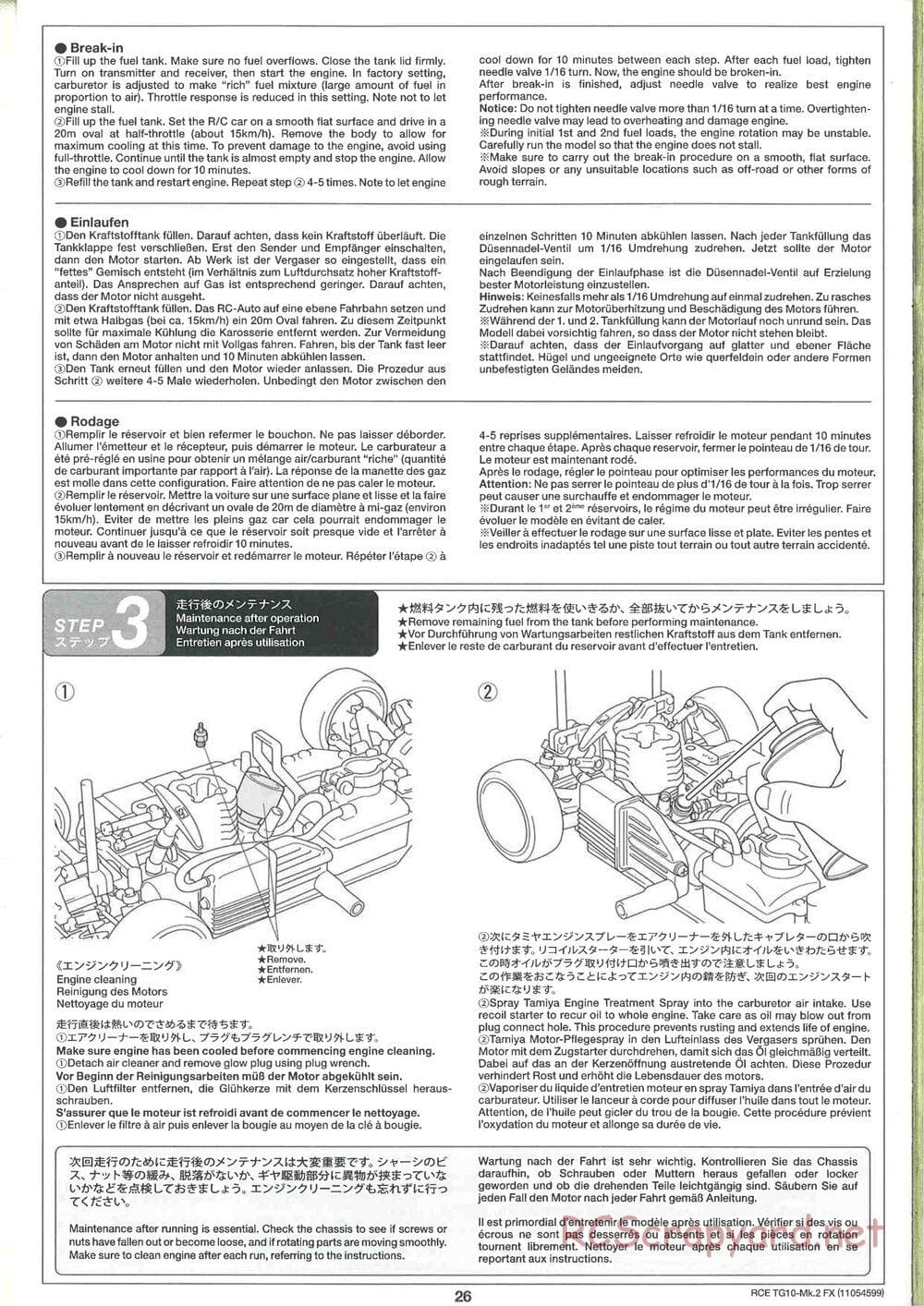 Tamiya - TG10 Mk.2 FX Chassis - Manual - Page 26