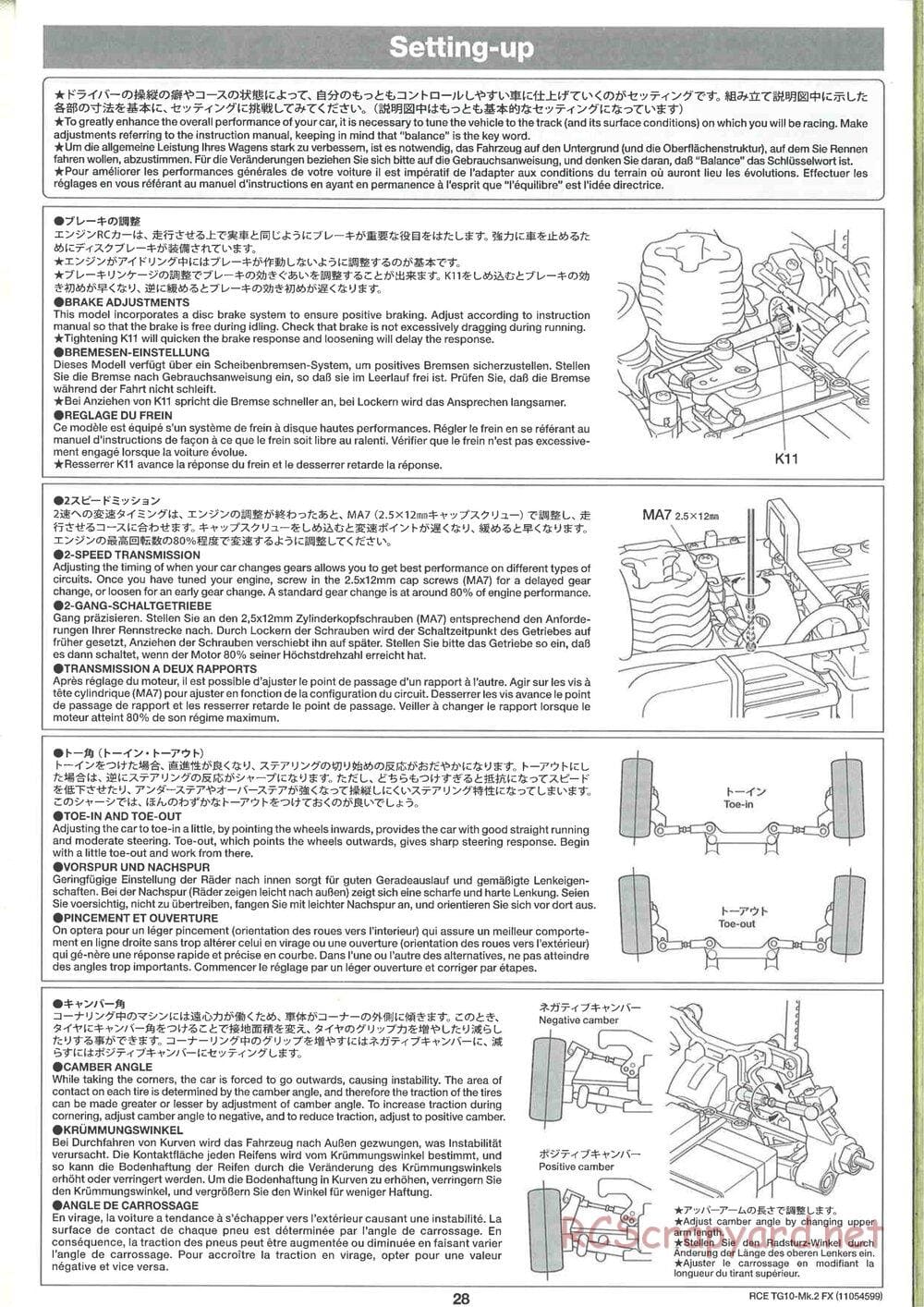 Tamiya - TG10 Mk.2 FX Chassis - Manual - Page 28