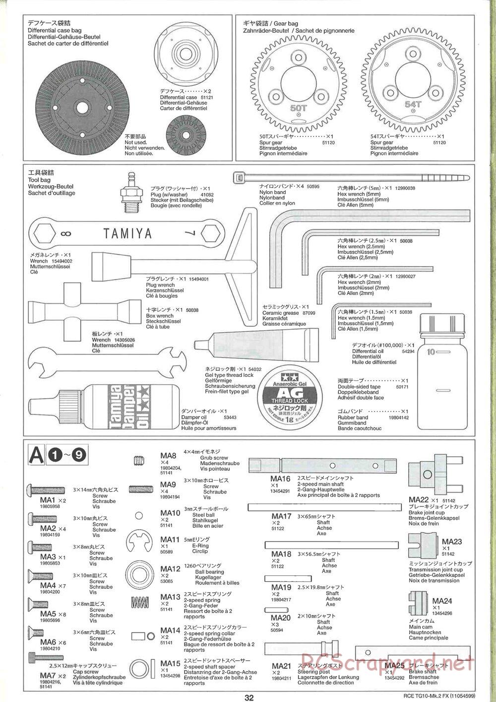 Tamiya - TG10 Mk.2 FX Chassis - Manual - Page 32