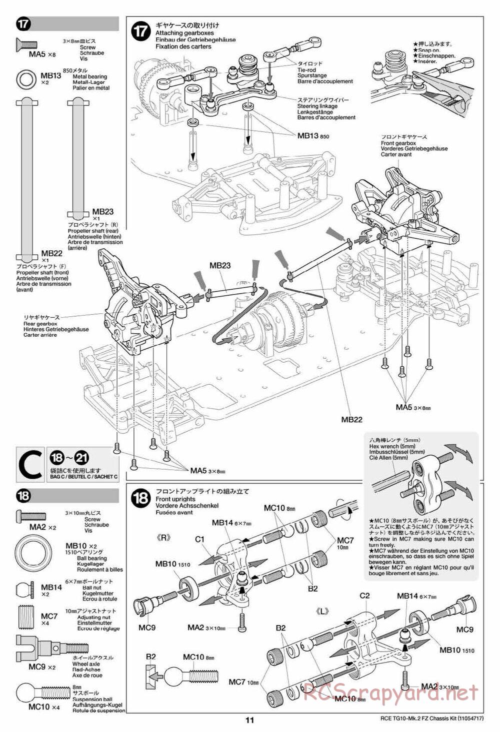 Tamiya - TG10 Mk.2 FZ Chassis - Manual - Page 11